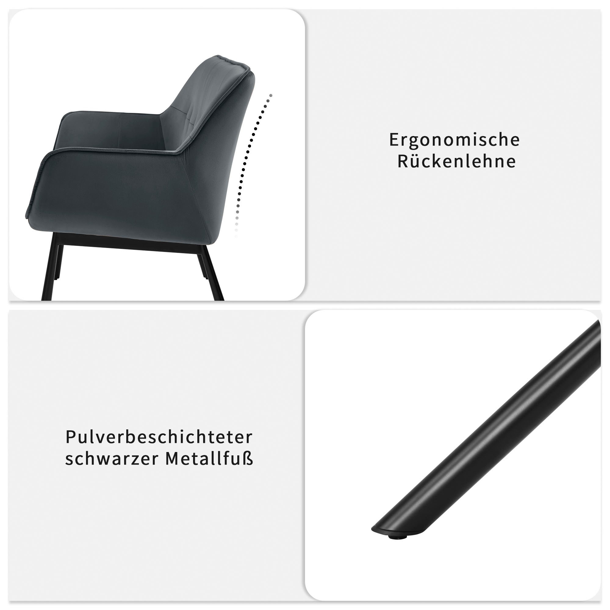 OTTO home Bank »Lika« weicher Veloursbezug, schwarzes Metallgestell, zwei Breiten