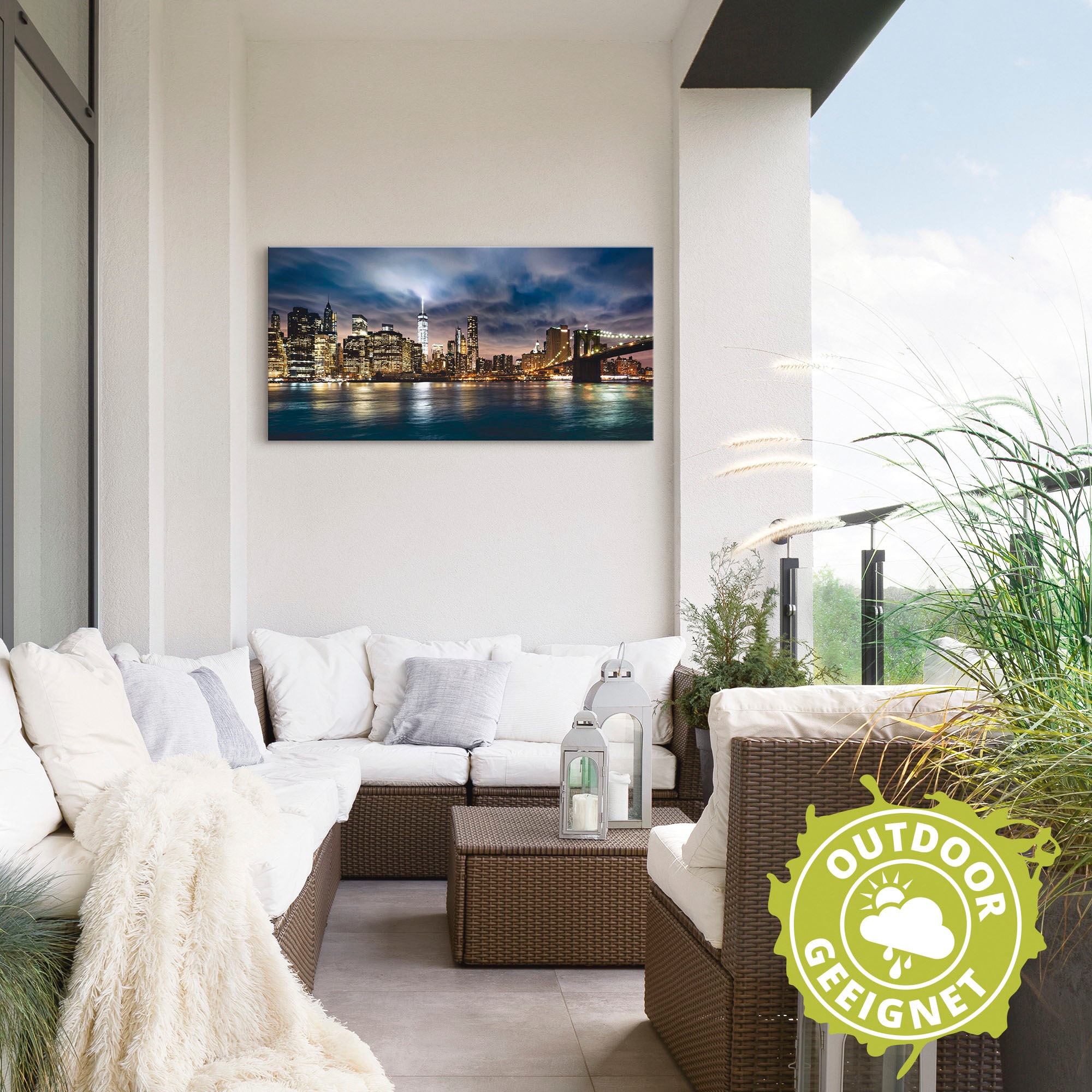 Artland Wandbild »Sonnenaufgang über Manhattan«, Amerika, (1 St.), als Alubild, Outdoorbild, Leinwandbild in verschied. Größen