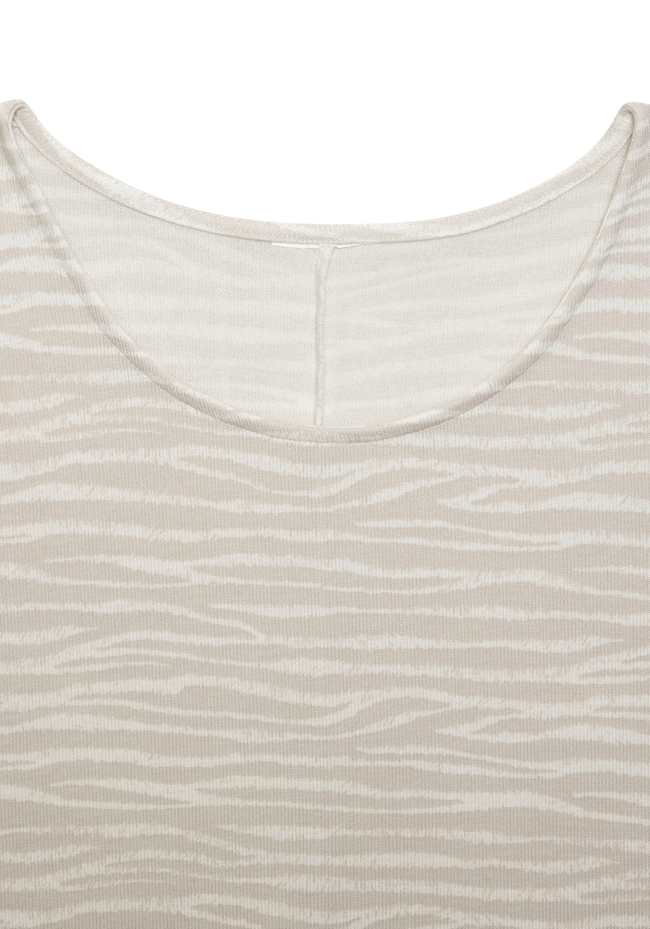 LASCANA 3/4-Arm-Shirt »mit modischem Zebra-Muster« aus weichem Viskose-Strick