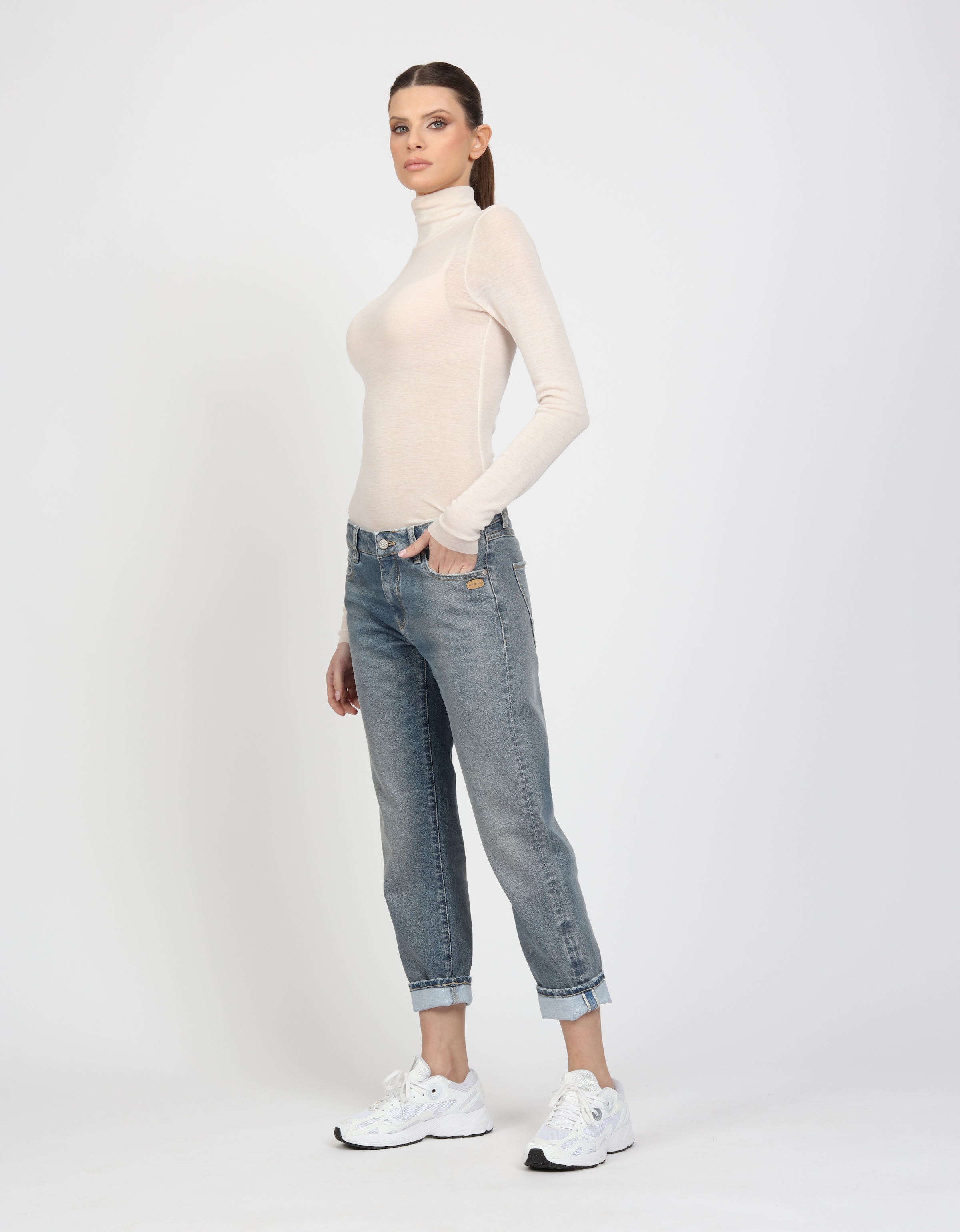 GANG Boyfriend-Jeans »94NADIA«, 5-Pocket Style mit Reißverschluss und Knopf