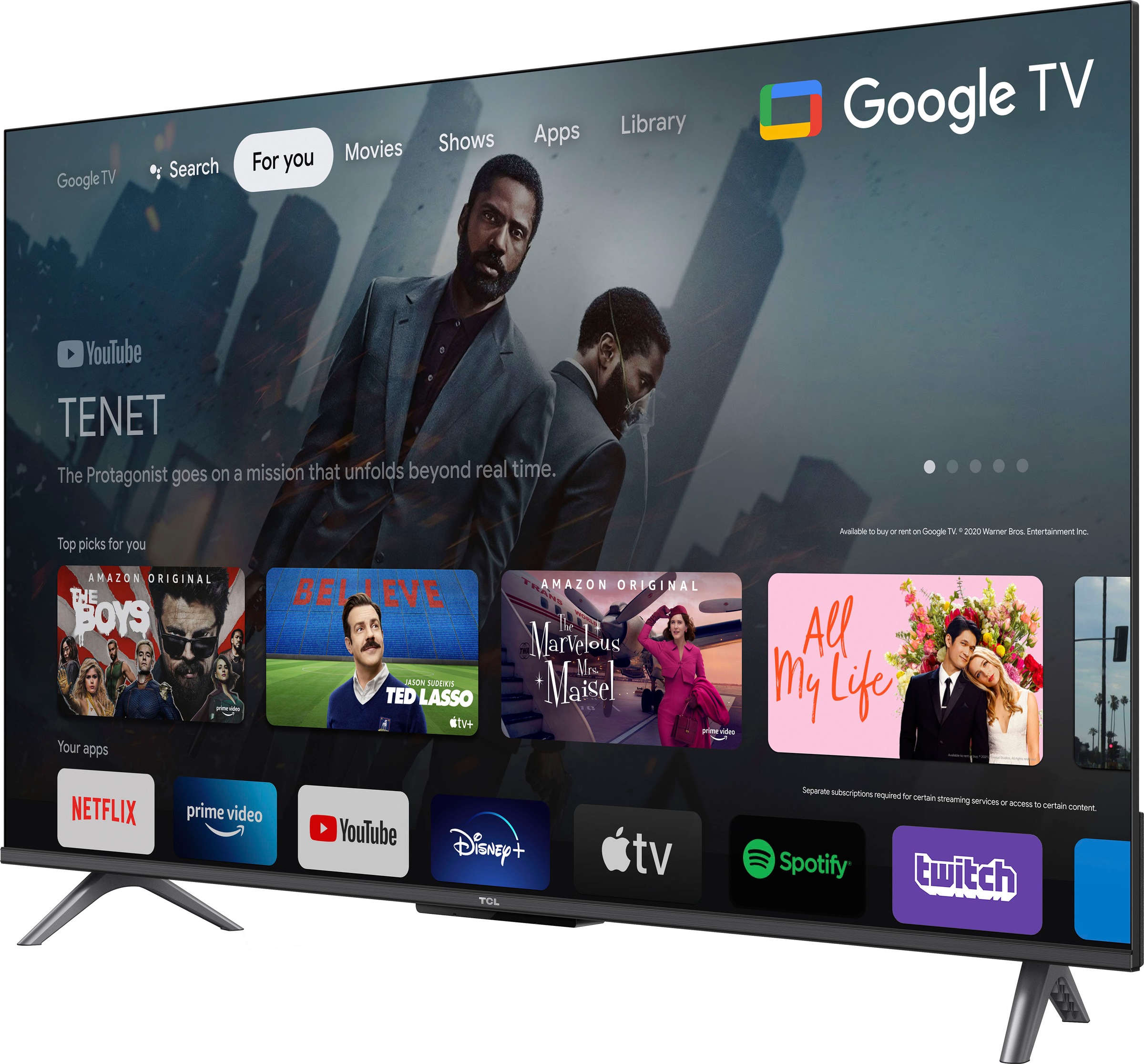 TCL QLED-Fernseher »43C643«, 108 cm/43 Zoll, 4K Ultra HD, Google TV