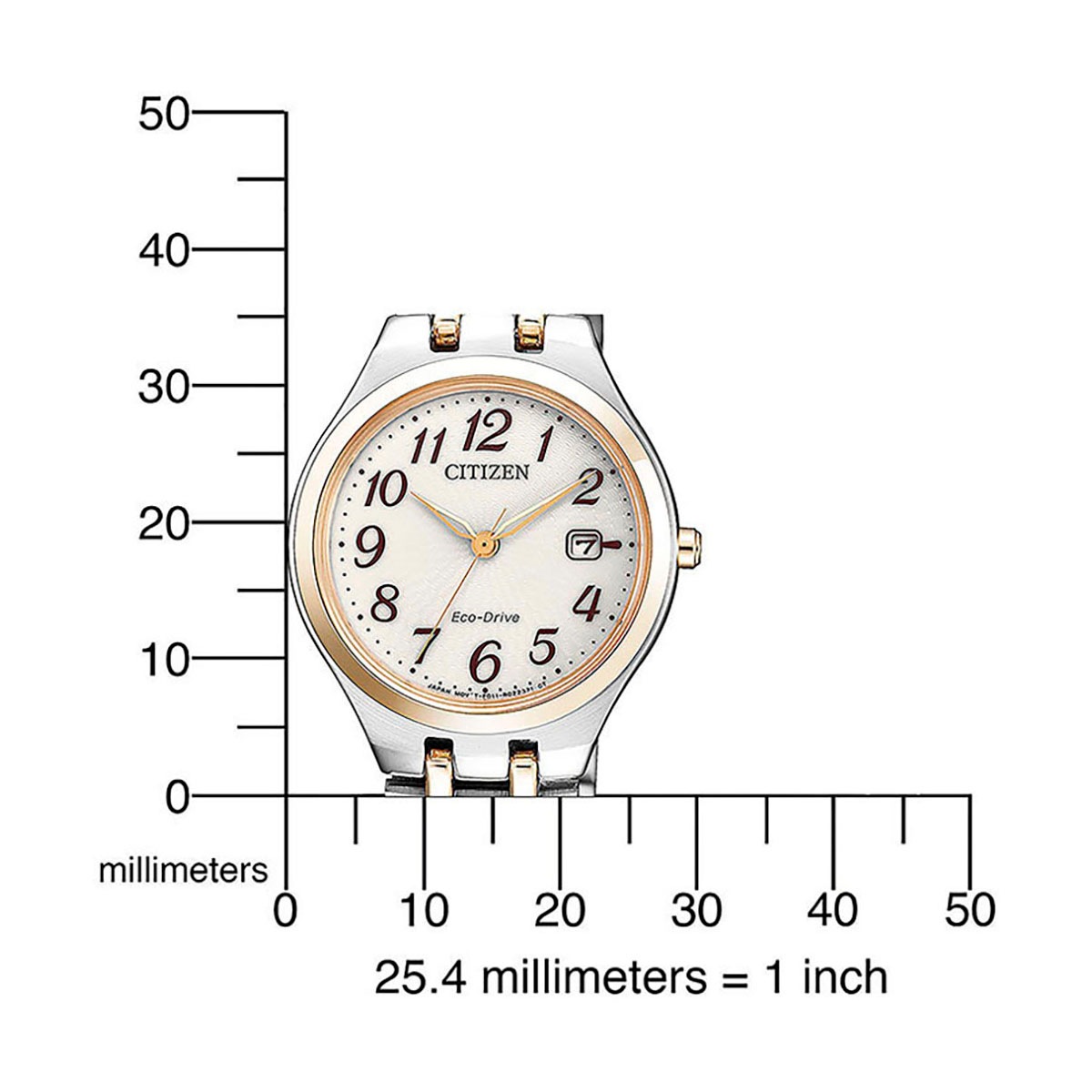 Citizen Solaruhr, Armbanduhr, Damenuhr, Edelstahlarmband, Datum