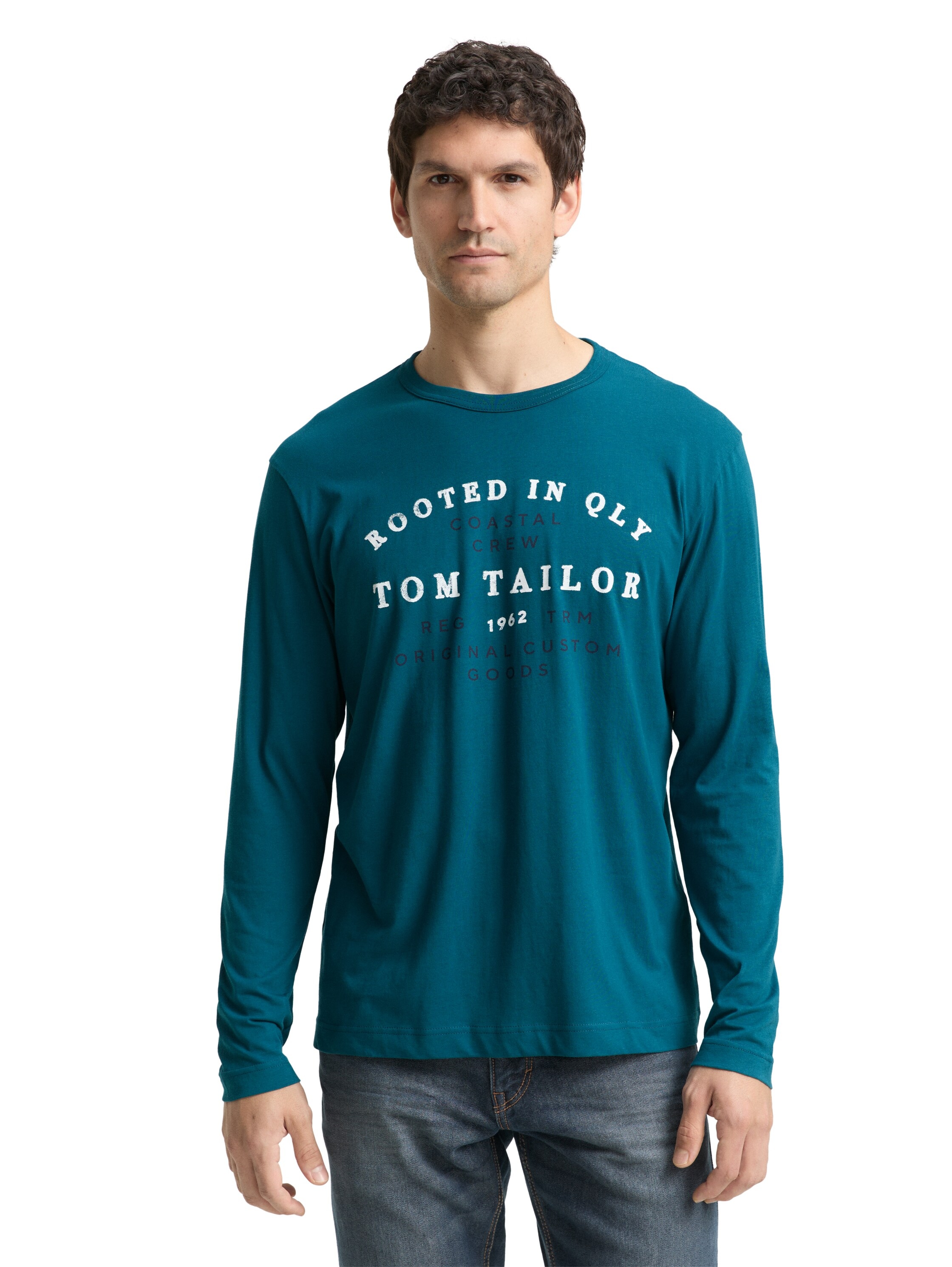 TOM TAILOR Langarmshirt mit Logo Schriftzug