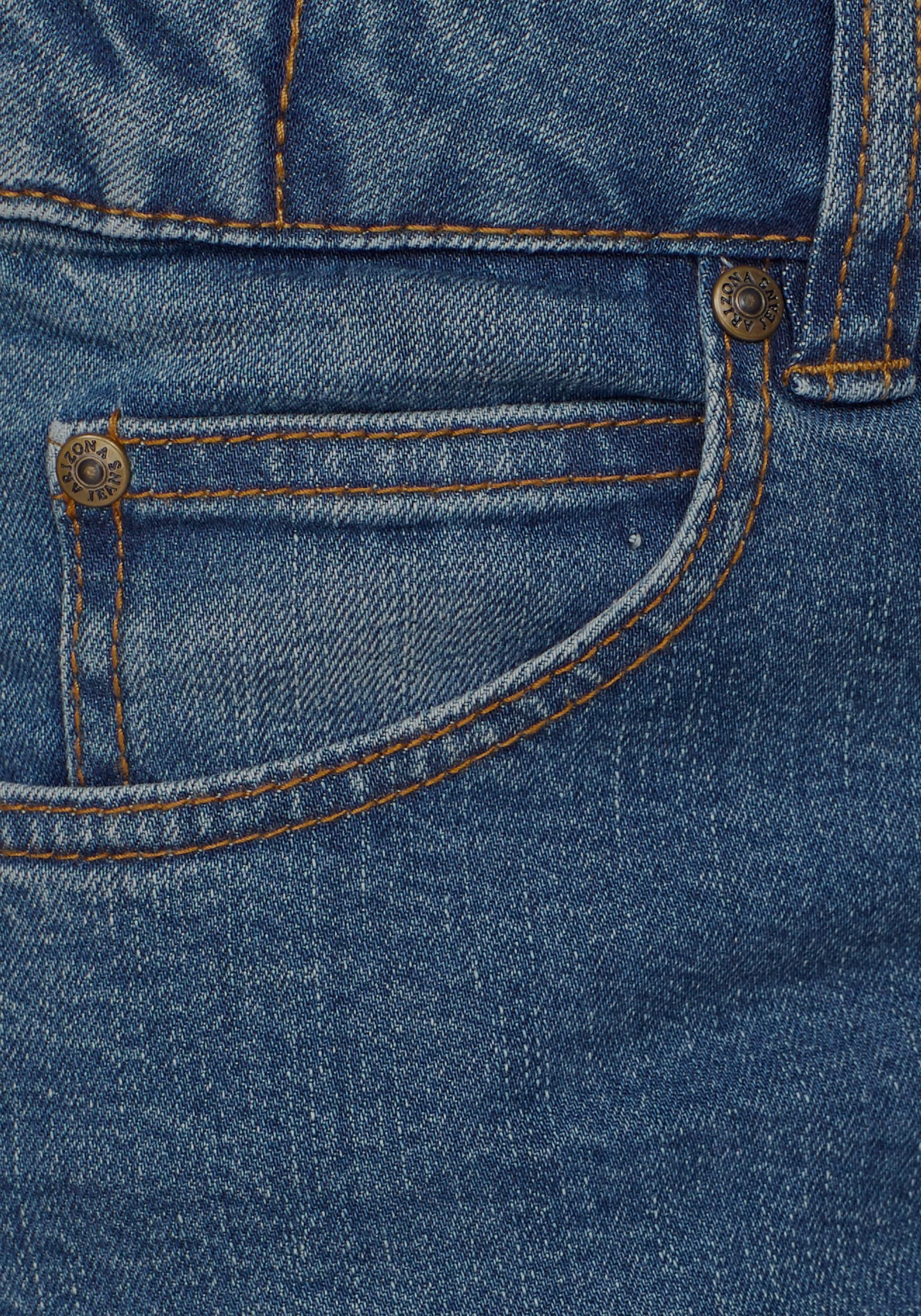 Arizona Bootcut-Jeans »Bund mit seitlichem Gummizugeinsatz«, hohe Leibhöhe, Bootcut, mit Stretch, klassischer 5-Pocket-Style