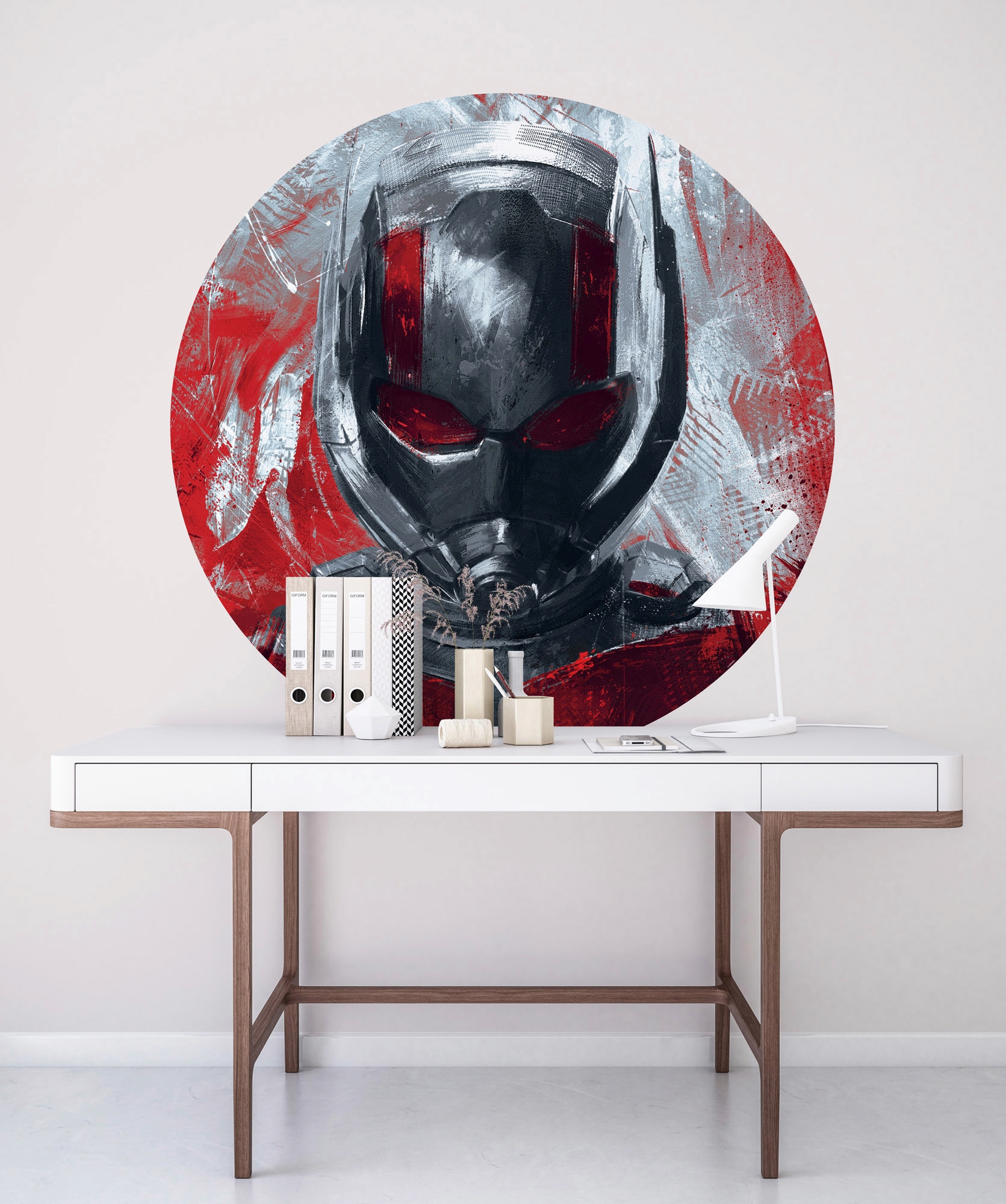 Komar Fototapete »Vlies selbstklebend - Avengers Painting Ant-Man - Größe 125 x 125 cm«, bedruckt, Kinderzimmer