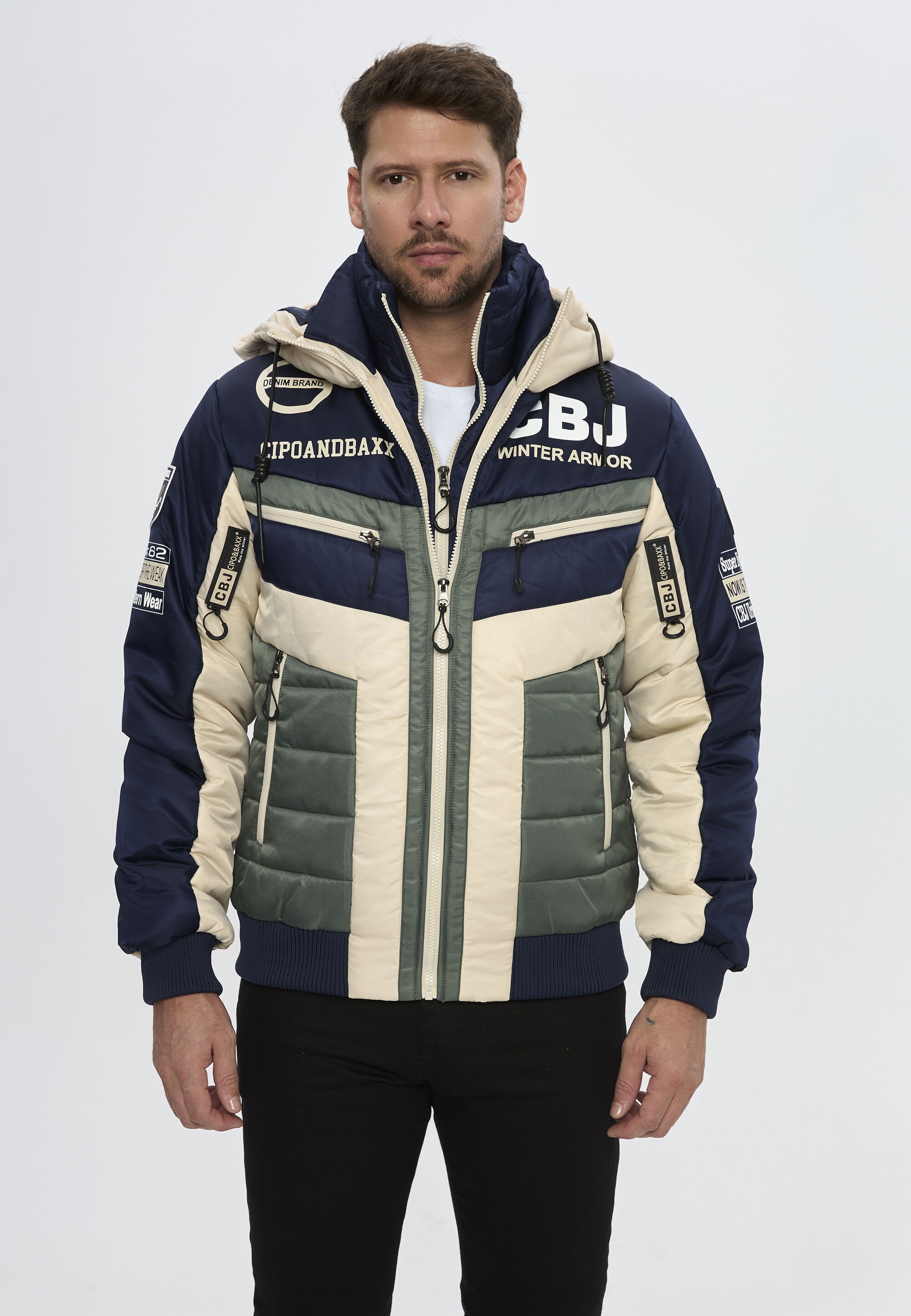 Cipo & Baxx Winterjacke »Winterjacke CM234« mit Kapuze