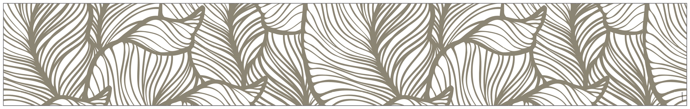 MySpotti Fensterfolie »Look Leaves beige«, halbtransparent, glattstatisch haftend, 200 x 30 cm, statisch haftend