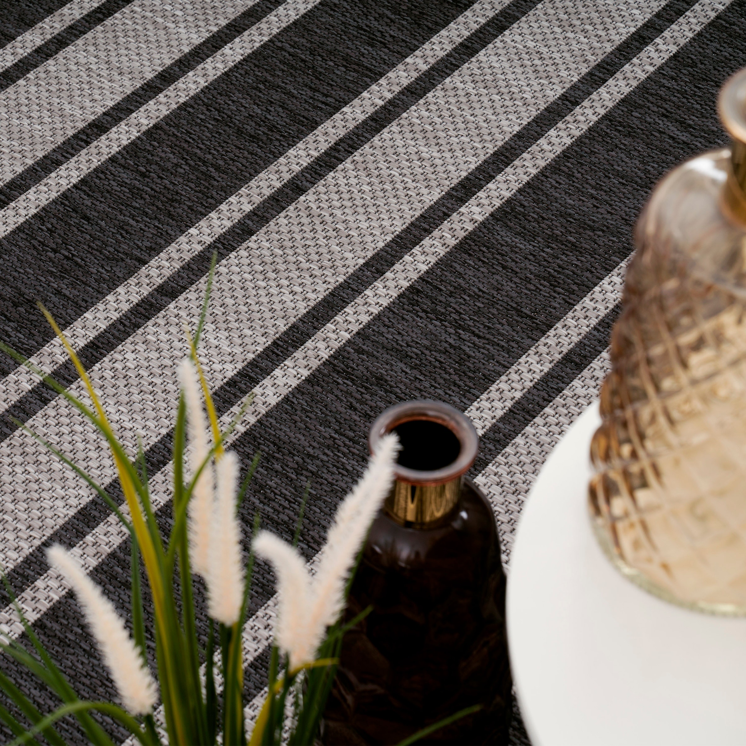 Paco Home Teppich »Roma 273«, rechteckig, 4 mm Höhe, Flachgewebe, gestreift, In- und Outdoor geeignet