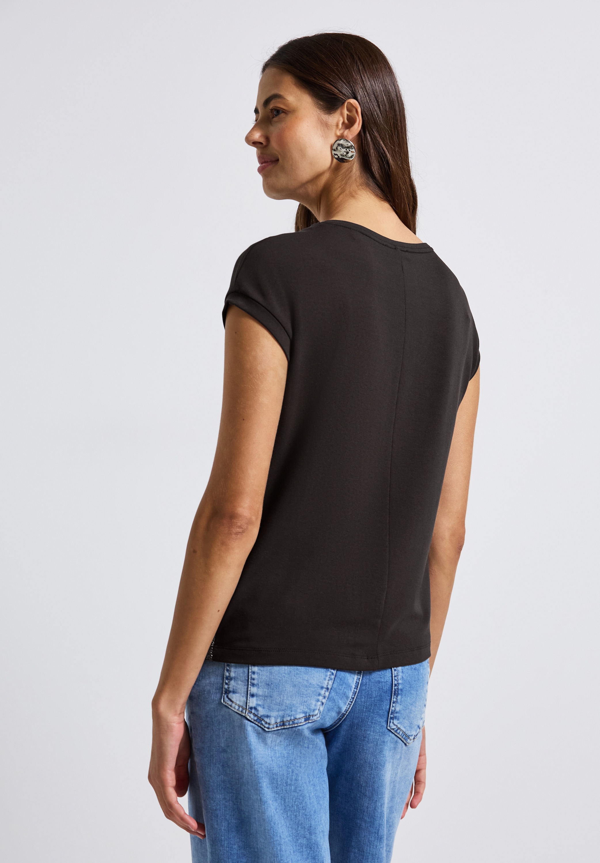 STREET ONE T-Shirt, mit Glitzerdetails
