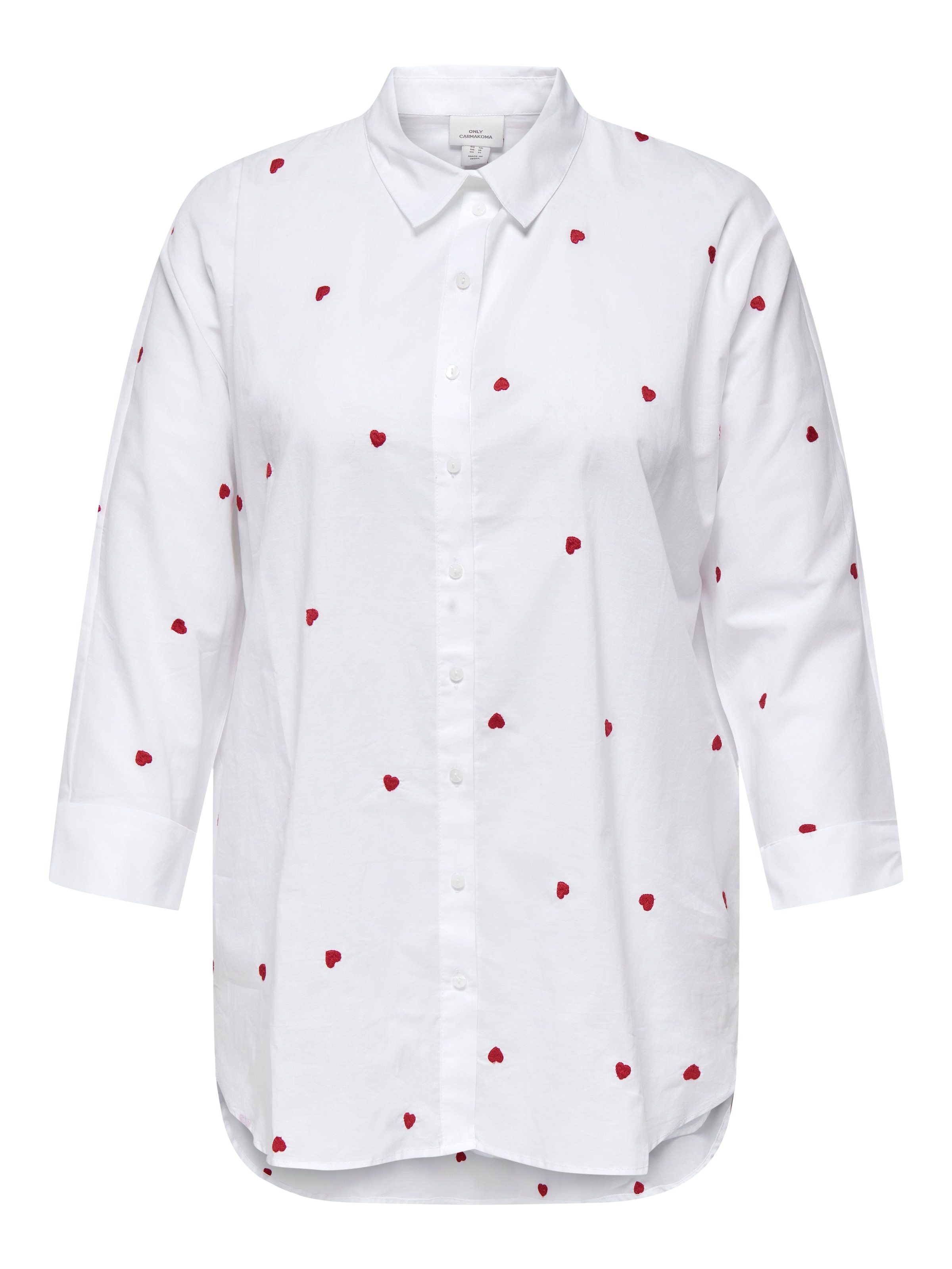 ONLY CARMAKOMA Langarmbluse »CARNEW LINA GRACE LS EMB SHIRT WVN NOOS« Baumwolle