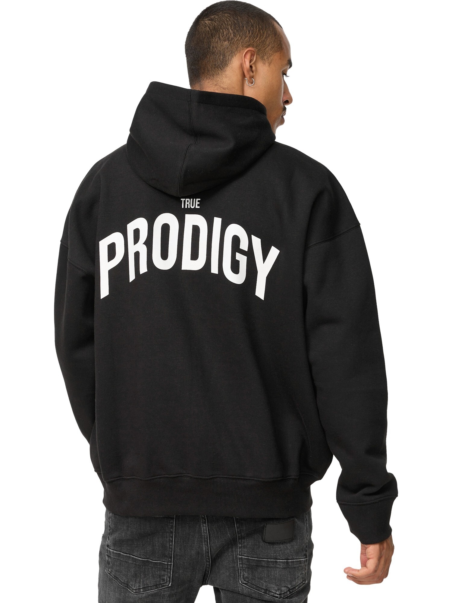 trueprodigy Hoodie »Quinn Logo Print Oversized Kapuze Kängurutasche«
