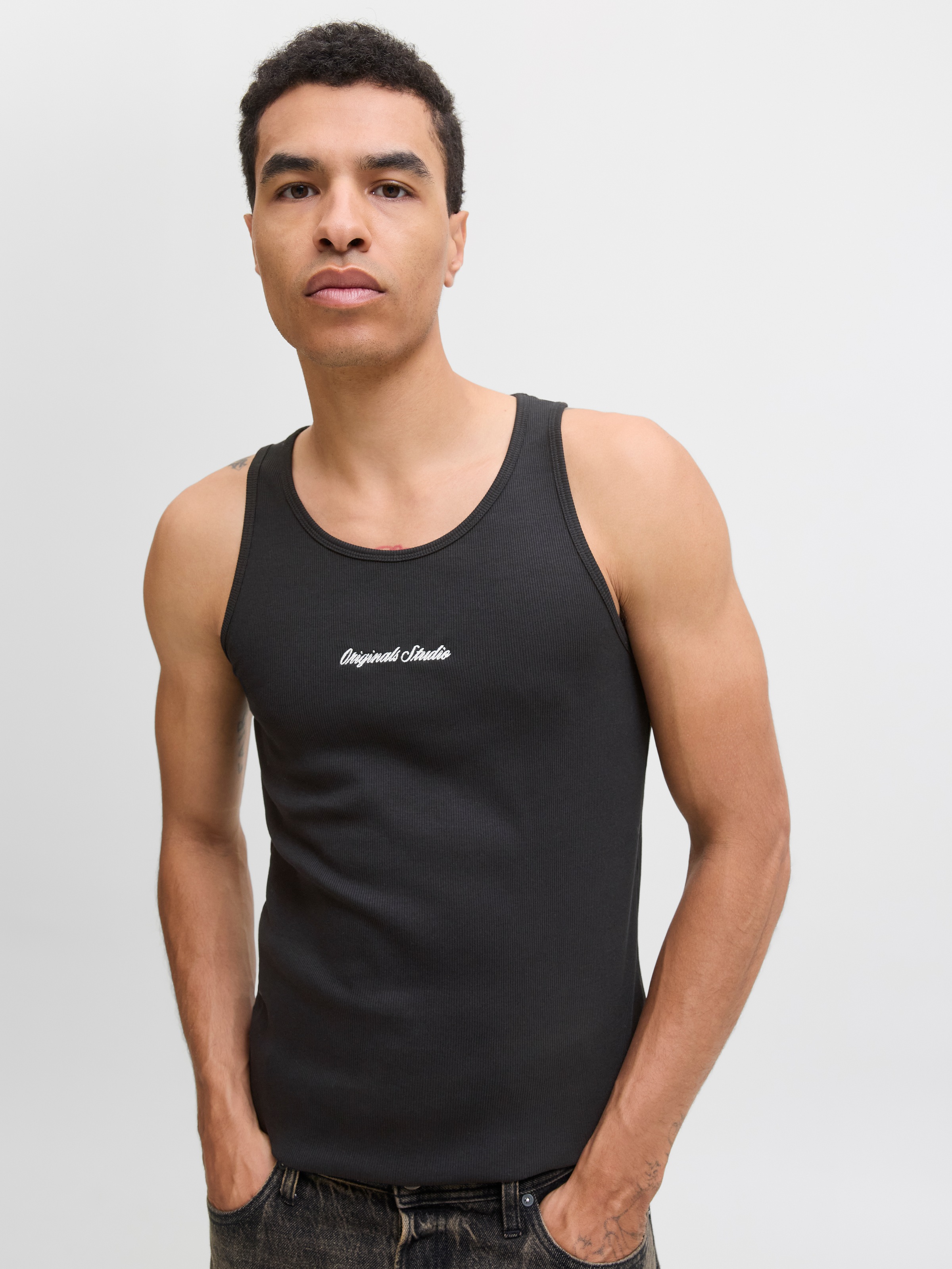 Jack & Jones T-Shirt »JORNORREBRO RIB TANK TOP« ohne Ärmel