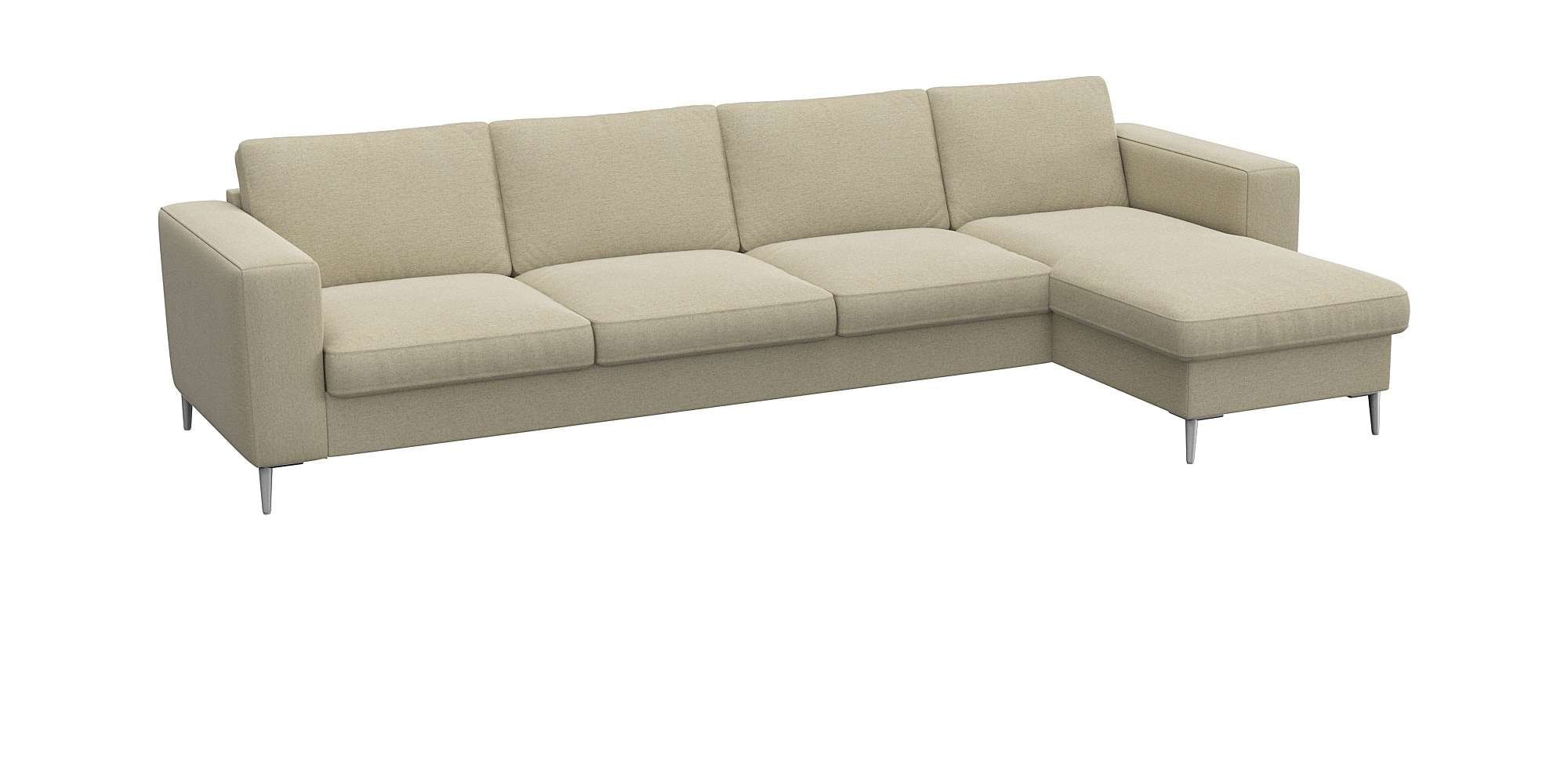 FLEXLUX Ecksofa »Fiore, super Sitzkomfort durch Kaltschaum im Sitz, L-Form«, breite Armlehnen, Füße Alu