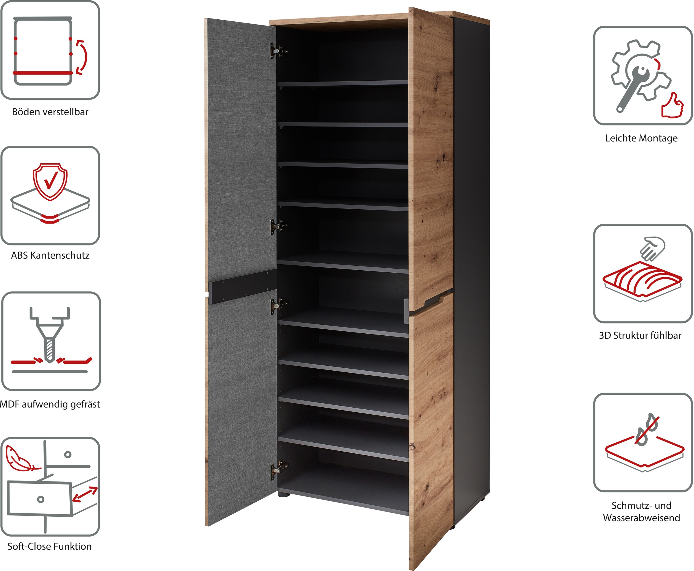 Innostyle Garderoben-Set »MEMPHIS«, (Komplett-Set, 5 St.)