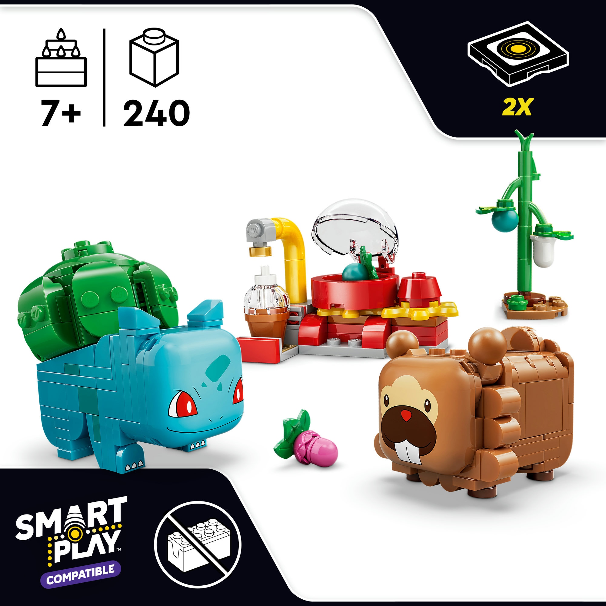 LEGO® Konstruktionsspielsteine »SMART Play™  Beerenfete mit Bisasam und Bidiza (72155), LEGO Pokémon« Mit SMART Brick kombatibel (nicht enthalten)