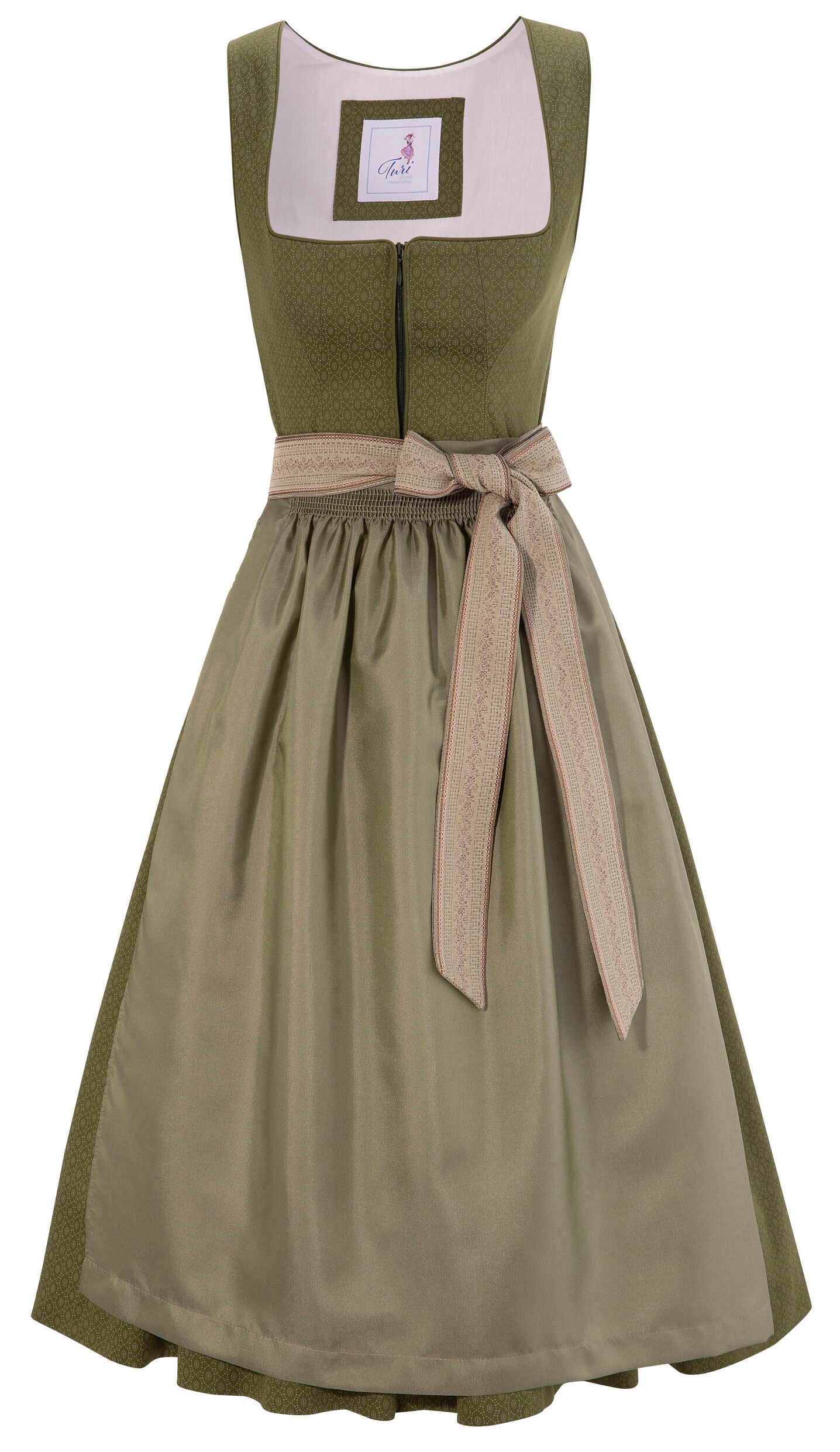 Turi Landhaus Dirndl, (2 tlg.), Damen, midi mit wunderschöner Satinschürze kaufen
