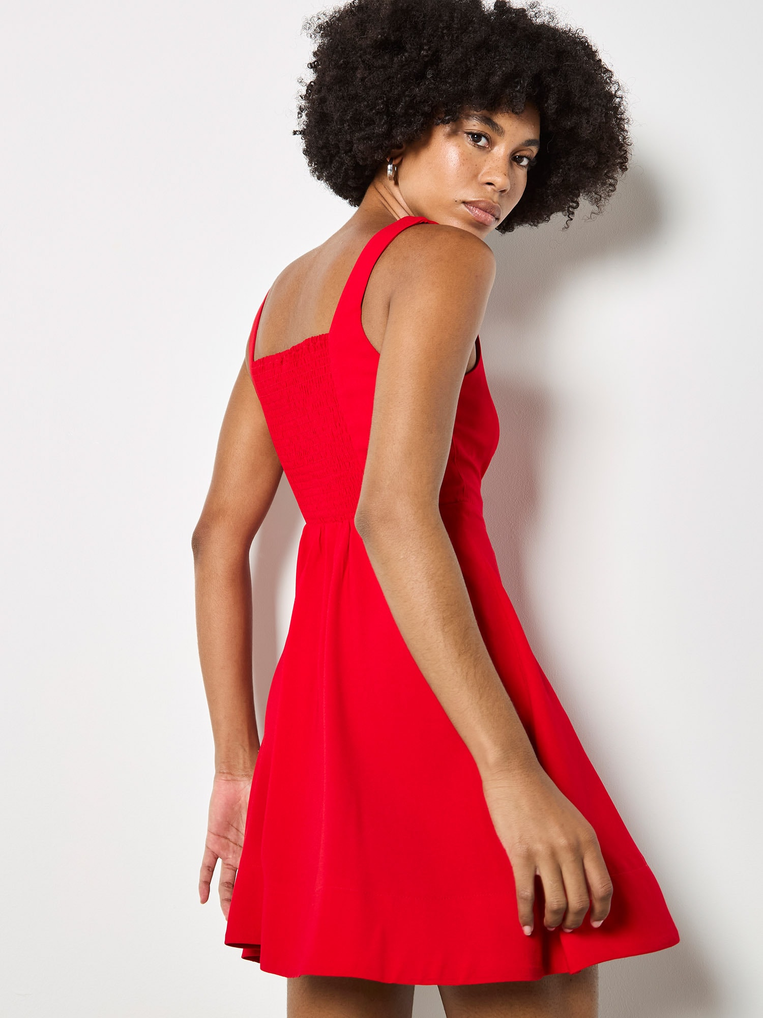Apricot Minikleid »Fit-and-Flare-Kleid« in unifarben