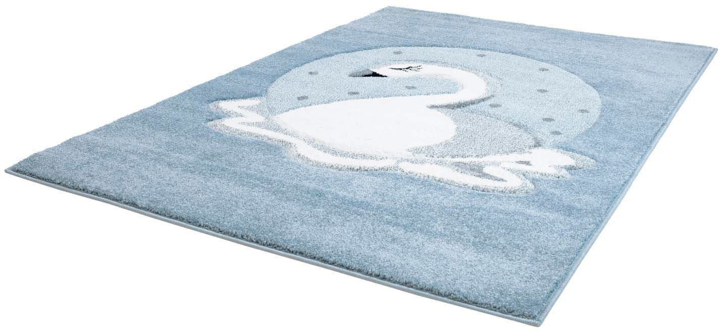 Carpet City Kinderteppich »Bueno Kids 1315«, rechteckig, 13 mm Höhe, Spielteppich, Schwan, 3D-Effekt, Weicher Flor, Pflegeleicht