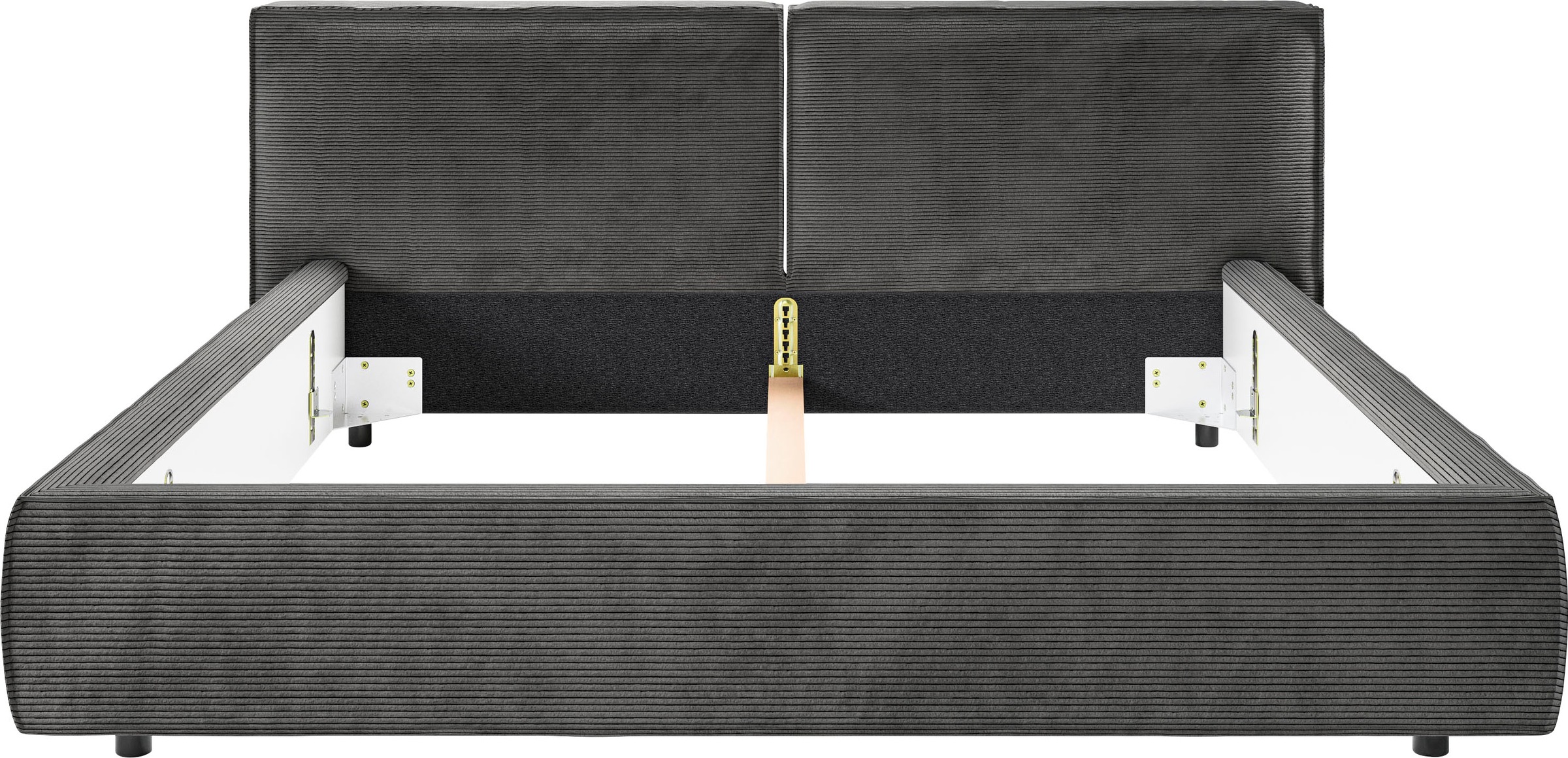 Home affaire Polsterbett »Adrina mit Biesenoptik, Feincord und Luxus-Microfaser« bis 280kg, auch in Überlänge 220 cm, 4 Breiten bis 200cm