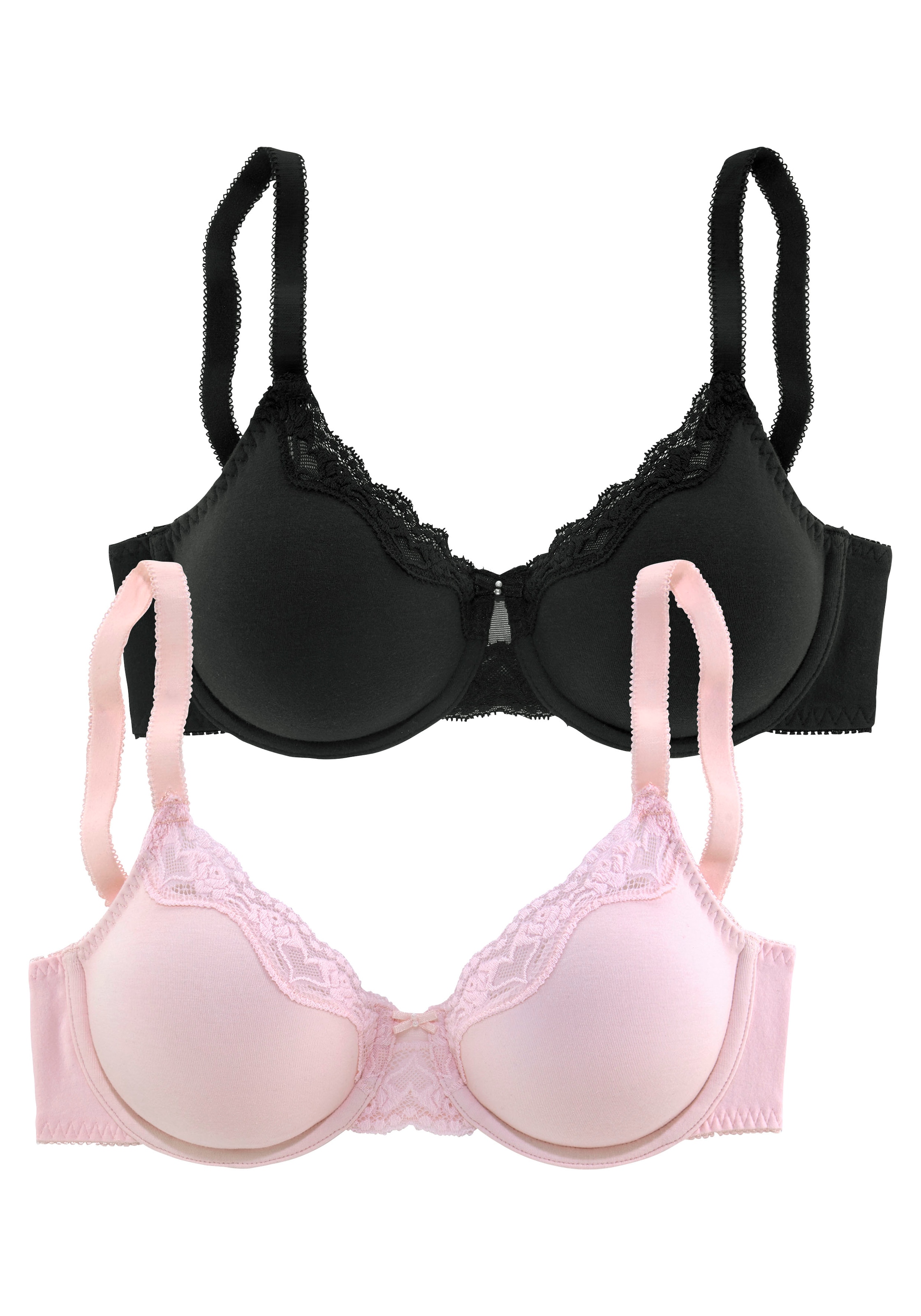 Jacquardspitze, Bügel-BH, bei zarter online OTTO 2 fleur petite Dessous Stück), Basic (Packung, mit kaufen