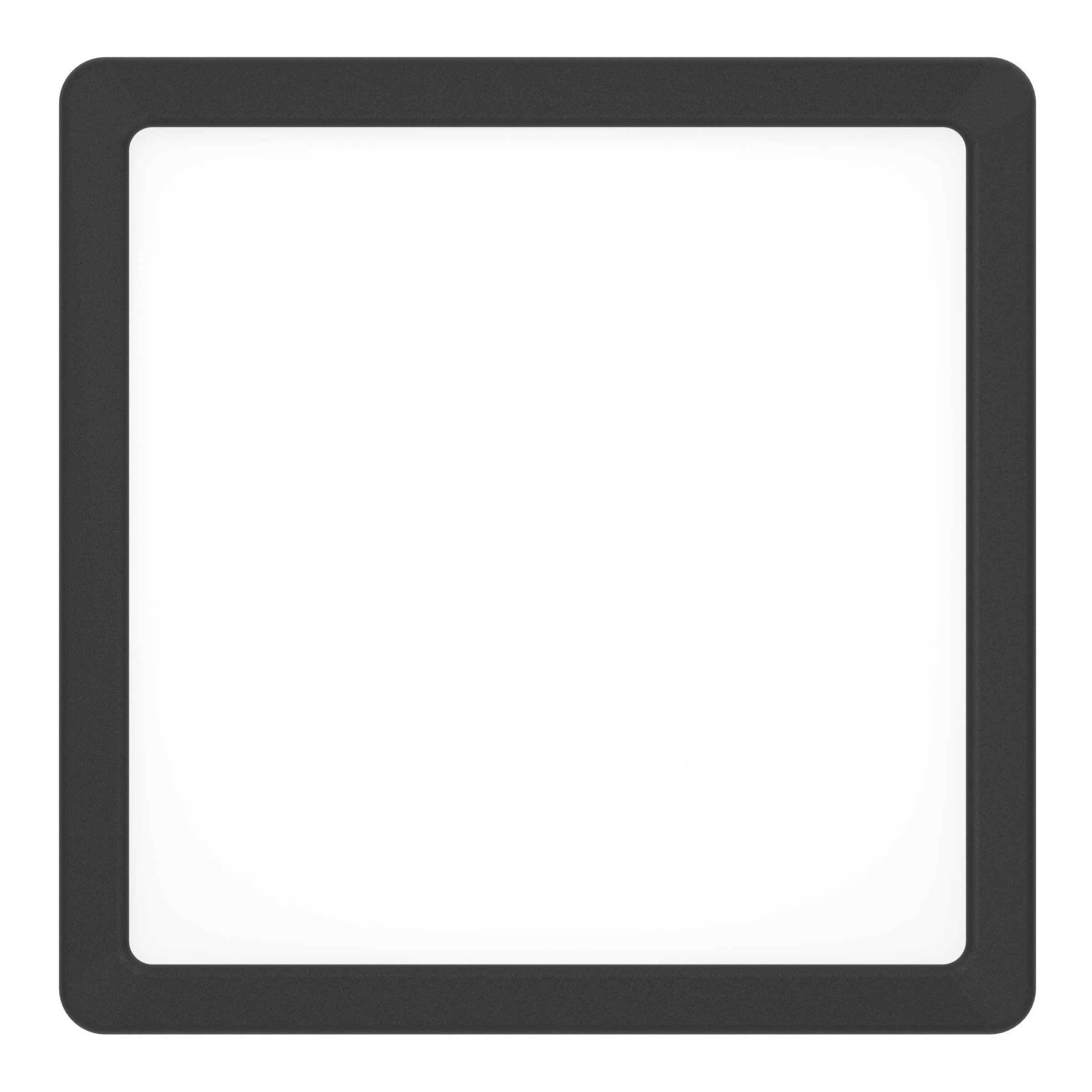 EGLO Aufbauleuchte »Fueva 6 Deckenleuchte, Badlampe Decke, Kunststoff, Deckenbeleuchtung« LED-Modul 1 Stk. Kaltweiß | Neutralweiß | Warmweiß Aufbauleuchte - L22 x B22 x H2,5 cm - schwarz - 10,5W inkl.