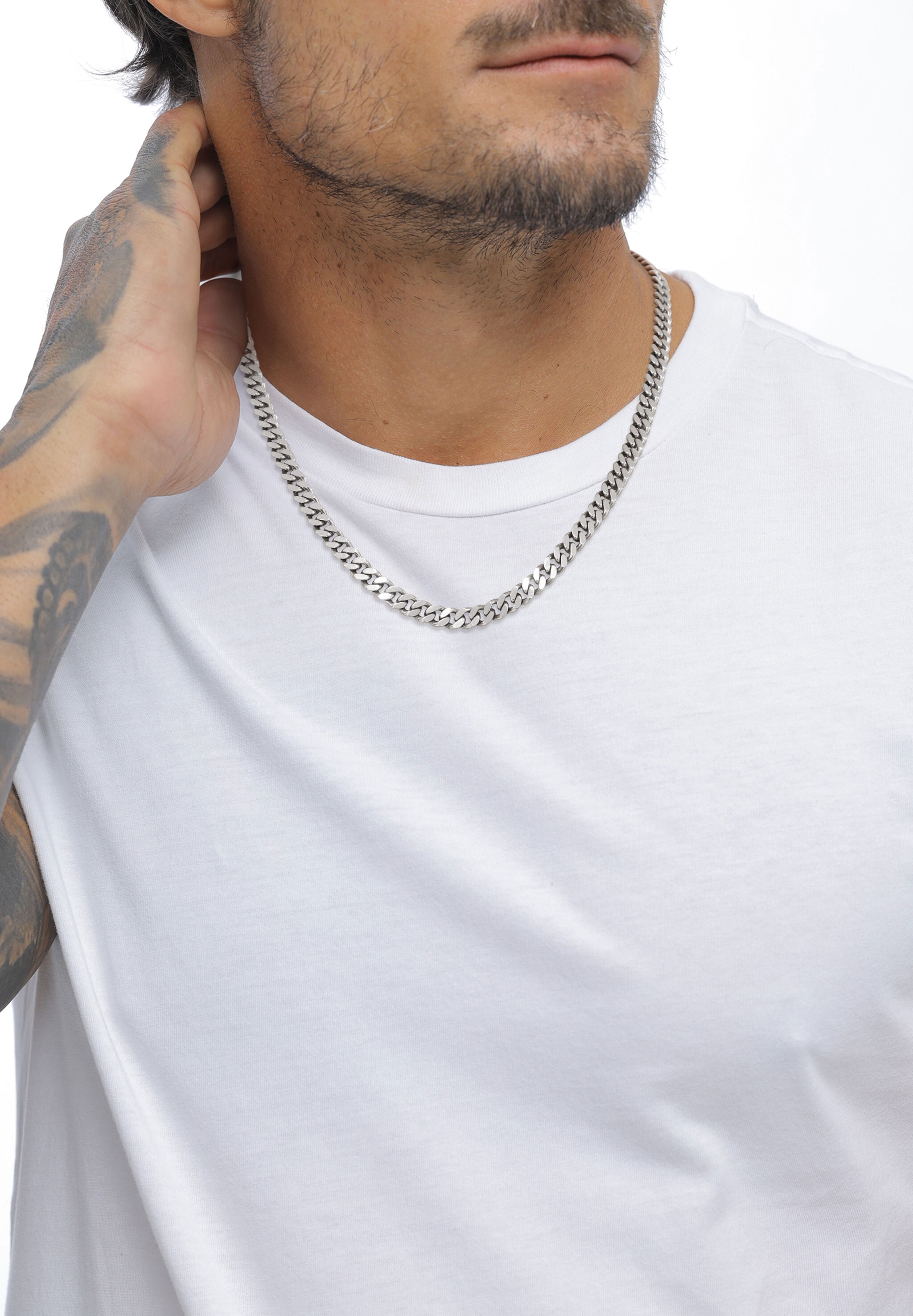 Kuzzoi Silberkette »Halskette Panzerkette 925 Sterling Silber«