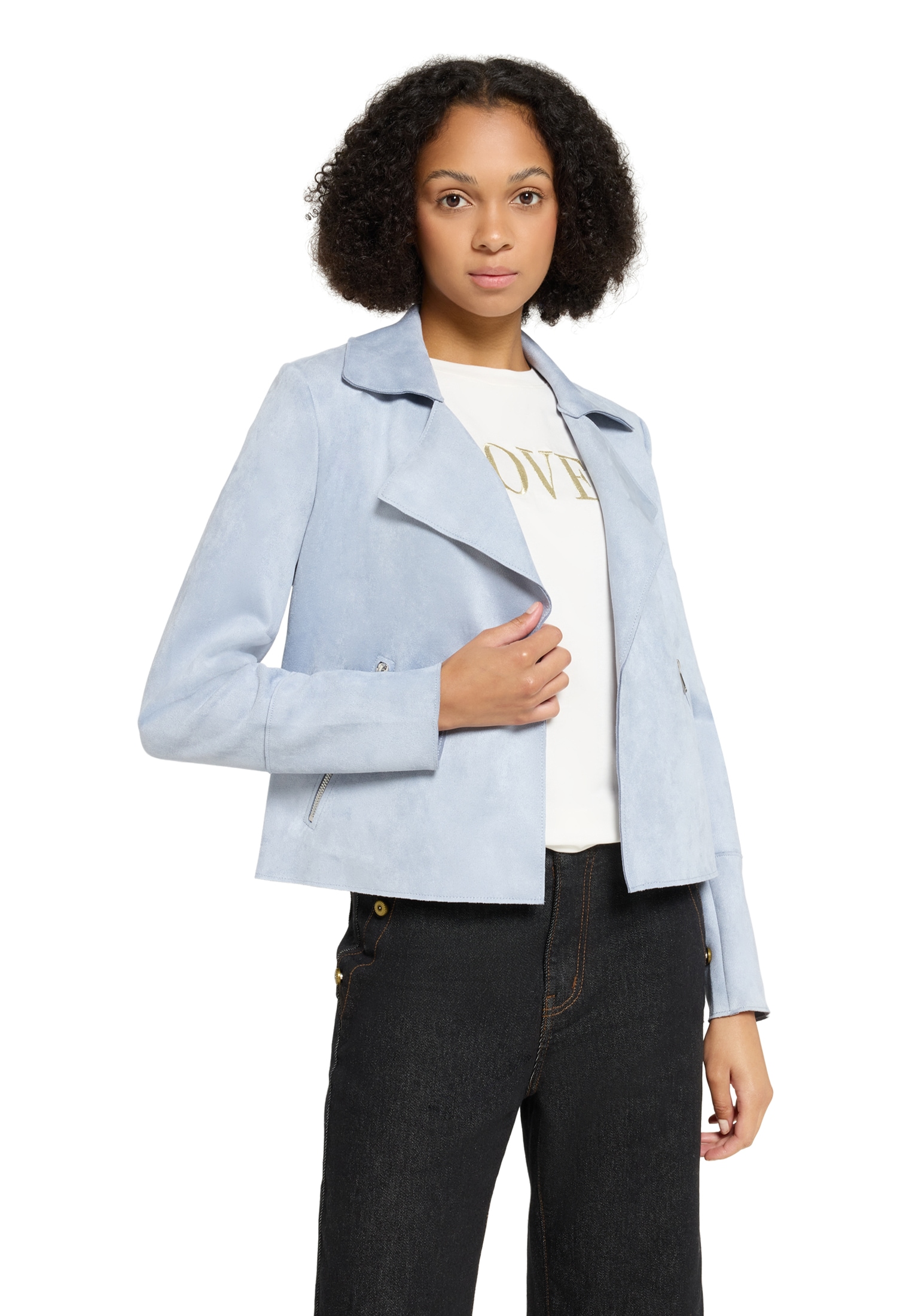 Cartoon Jackenblazer »Blazer-Jacke mit offenem Saum«