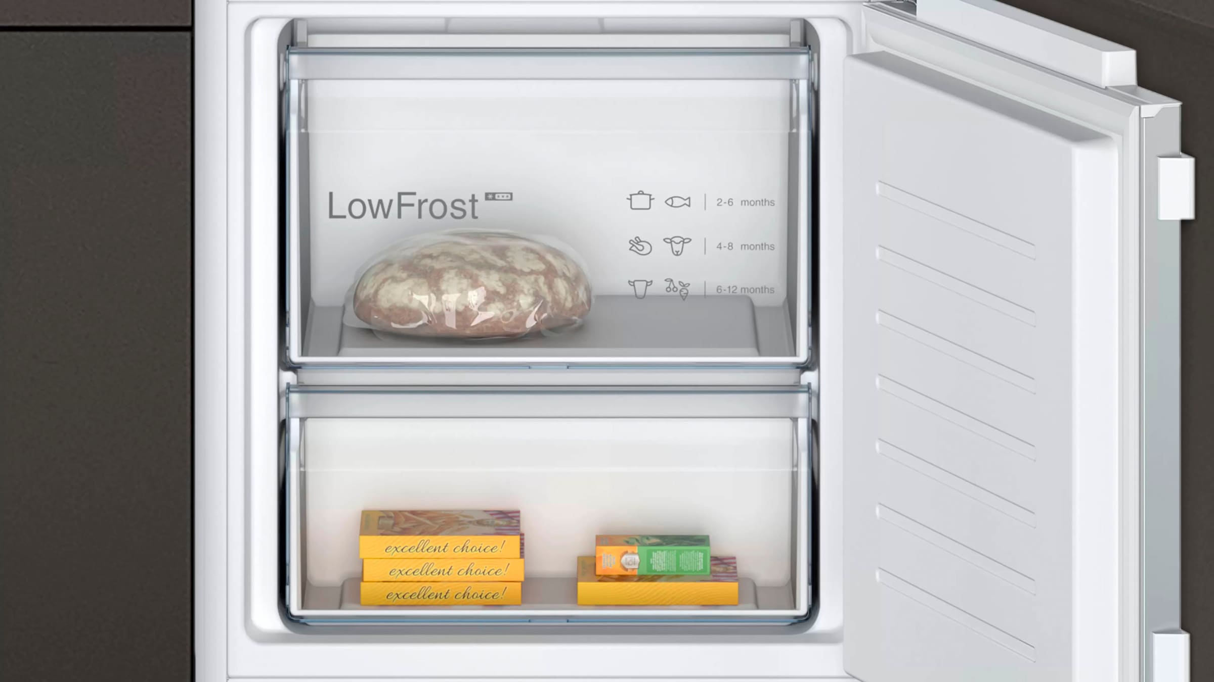 NEFF Einbaukühlgefrierkombination N 50 »KI5872FE0«, Low Frost: geringere Eisbildung & schnelleres Abtauen