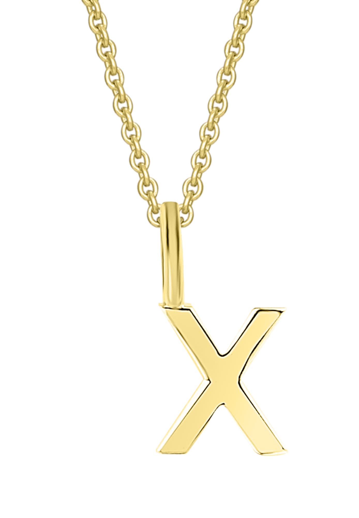 ONE ELEMENT Kette und Anhänger Set »Schmuckset - Set mit Halskette Buchstabe X Buchstaben Anhänger aus 333 Gelbgold«