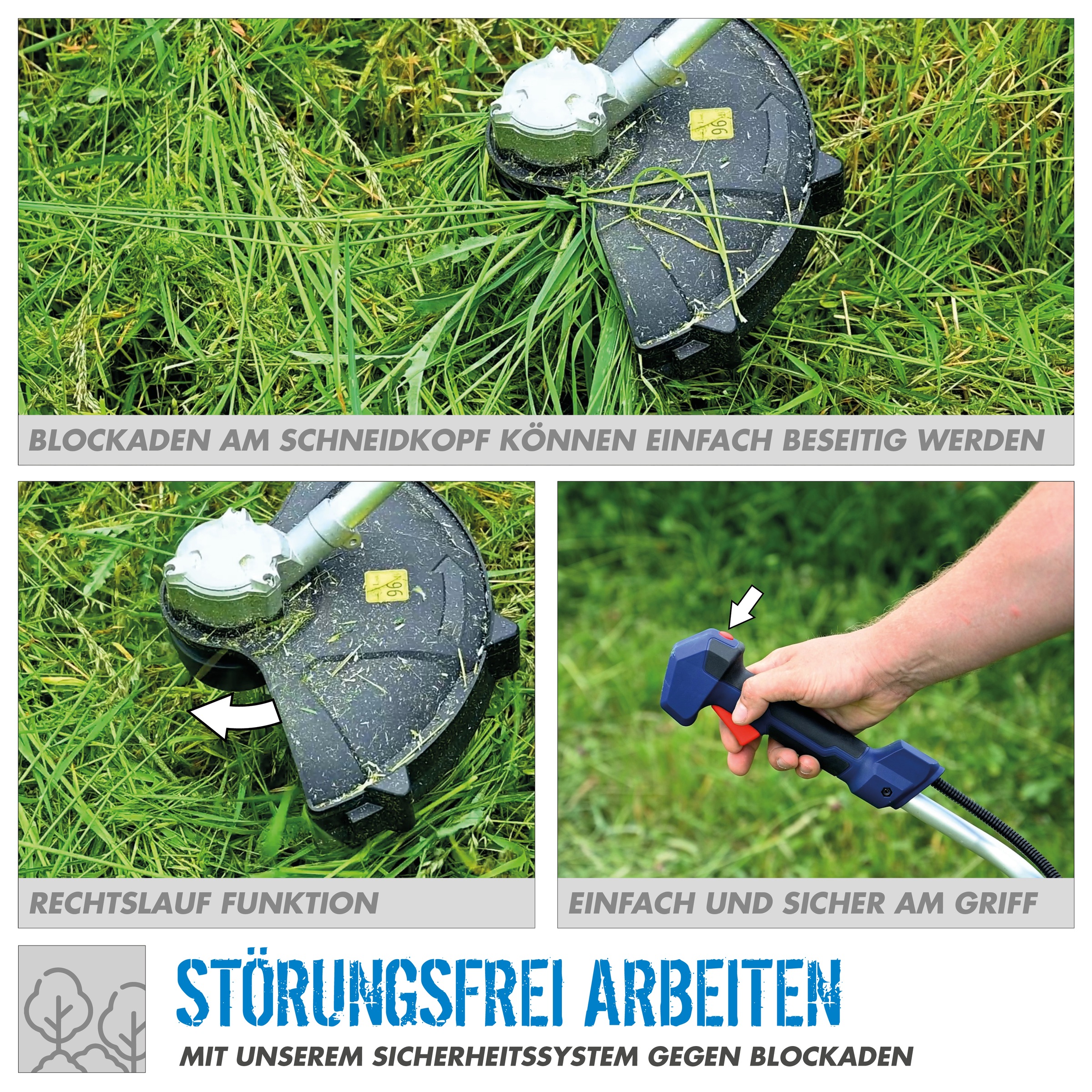 Güde Hochentaster »»FS 36-402-30««, (Schnittbreite 255/300mm), Inkl. 2 x Akkupack 3 Ah und Doppelladegerät 3 A
