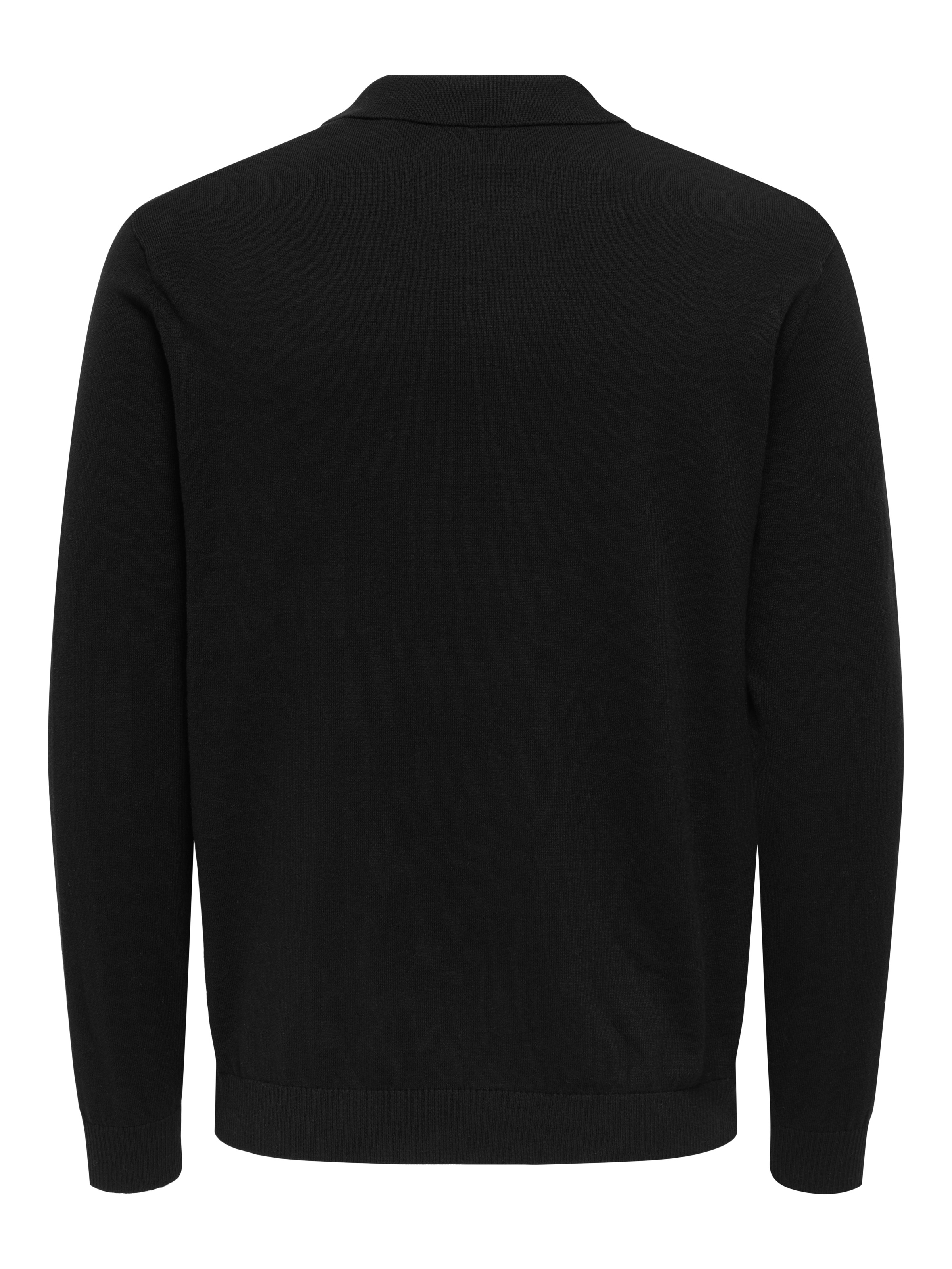 ONLY & SONS Polokragenpullover »ONSLOUI REG 12 LS MEL POLO KNIT«