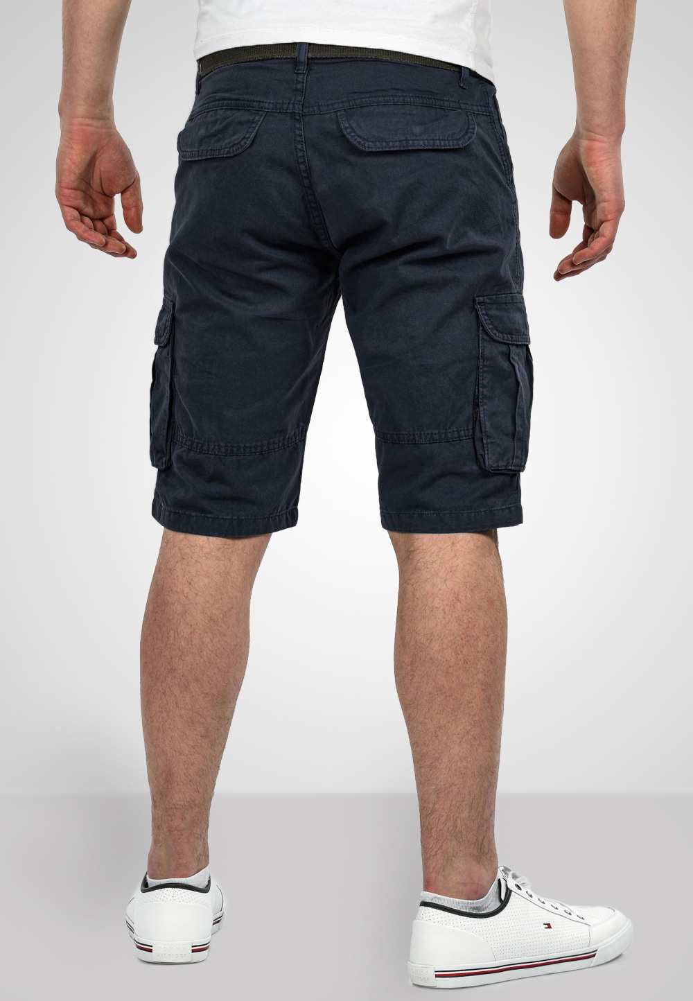 Alessandro Salvarini Cargoshorts »A. Salvarini Herren Designer Cargo Shorts Cargoshorts kurze Hose Gürtel AS037«