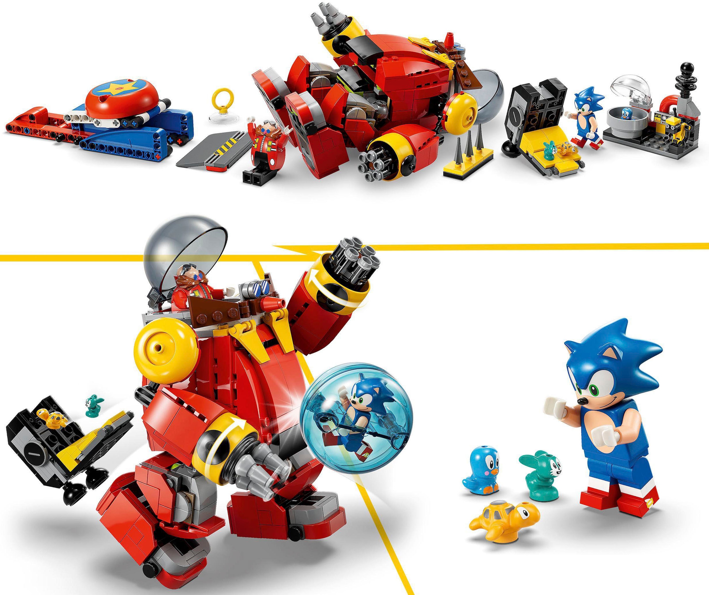LEGO® Konstruktionsspielsteine »Sonic vs. Dr. Eggmans Death Egg Robot  (76993), LEGO® Sonic«, (615 St.), Made in Europe