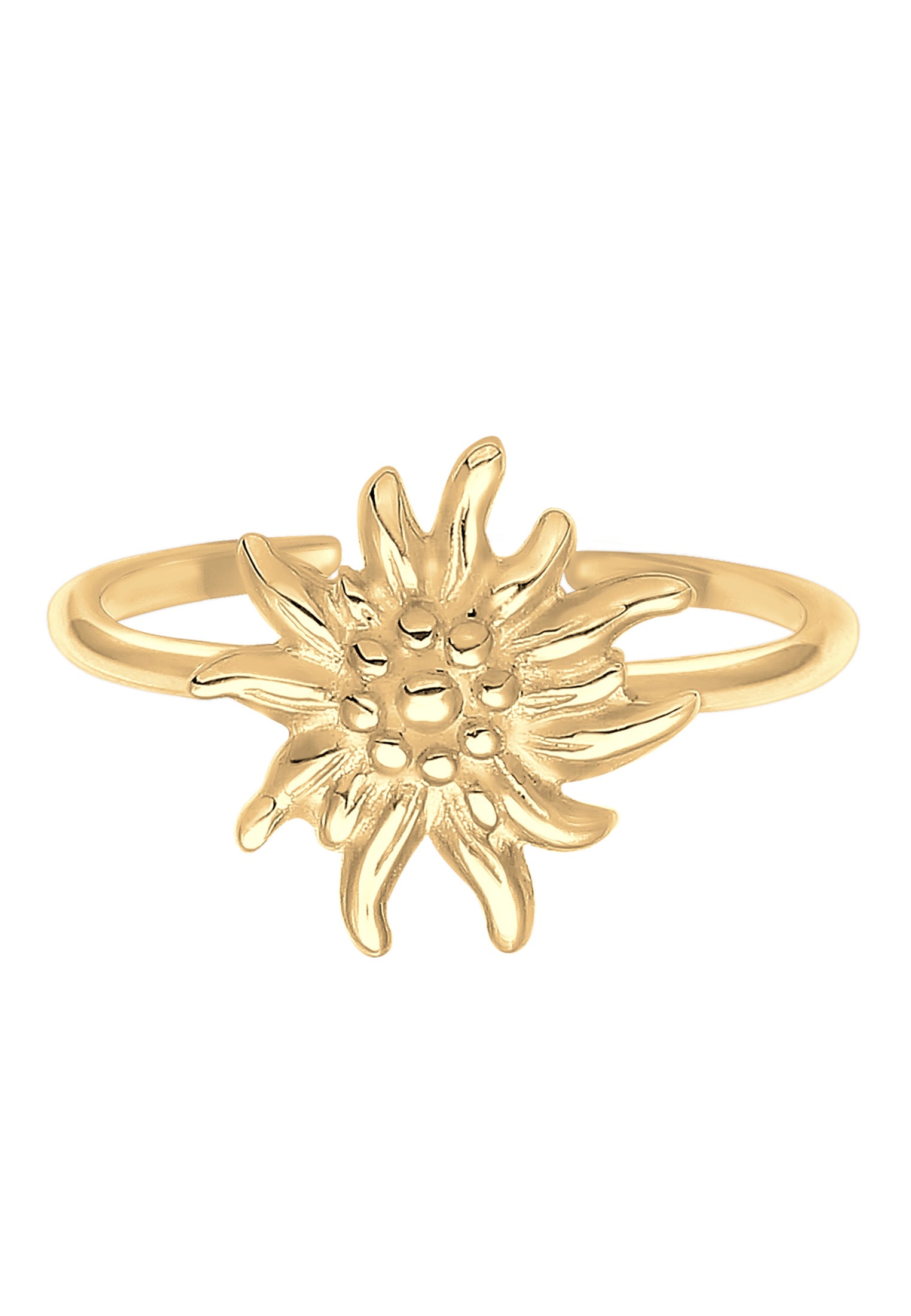 Elli Silberring »Ring Edelweiss Tracht Dirndl Wiesen 925 Sterling Silver«