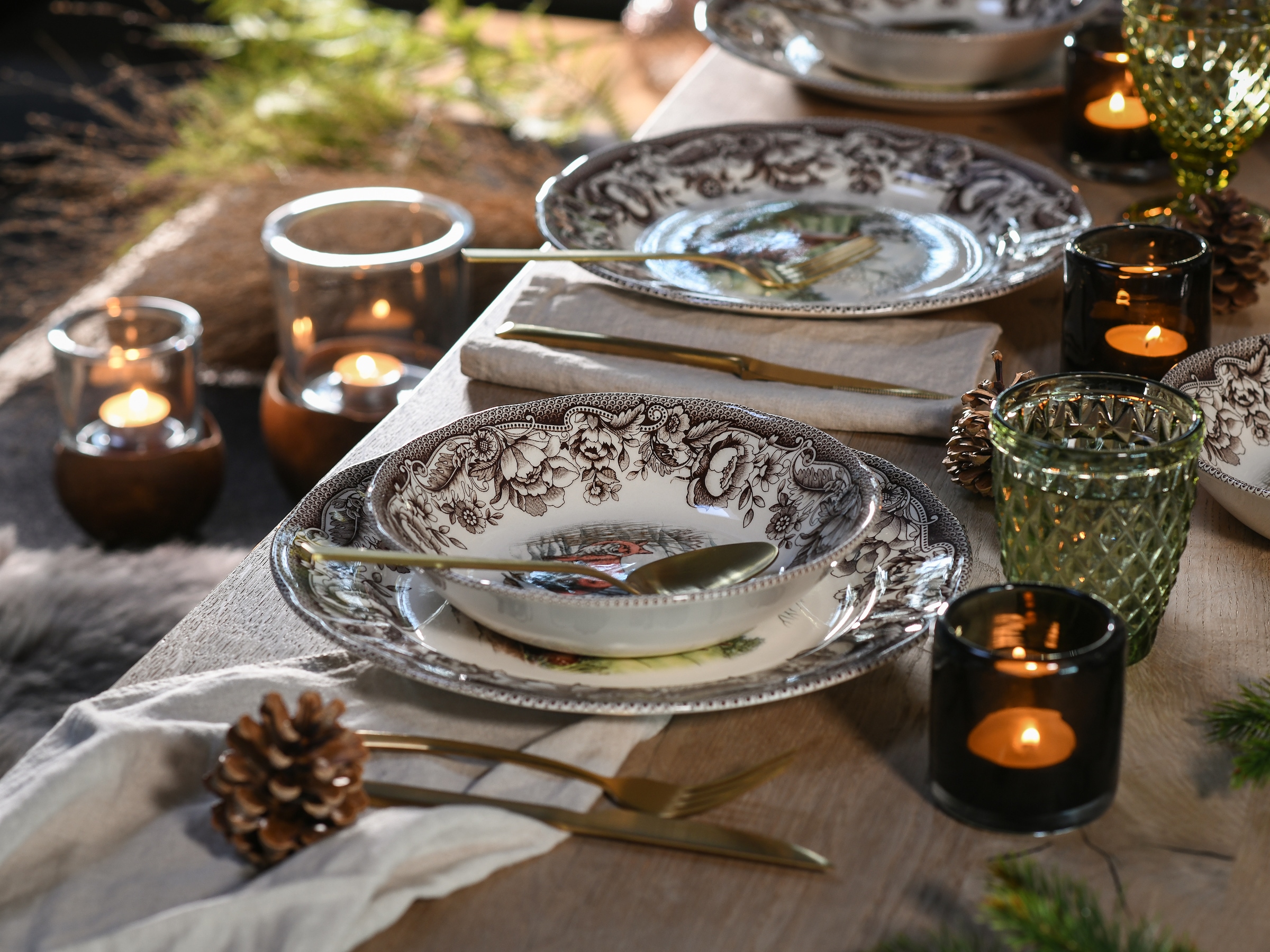 CreaTable Tafelservice »Haydon Grove Bunt, Service, Teller-Set, 12-tlg.« Landhausstil, Tiermotive