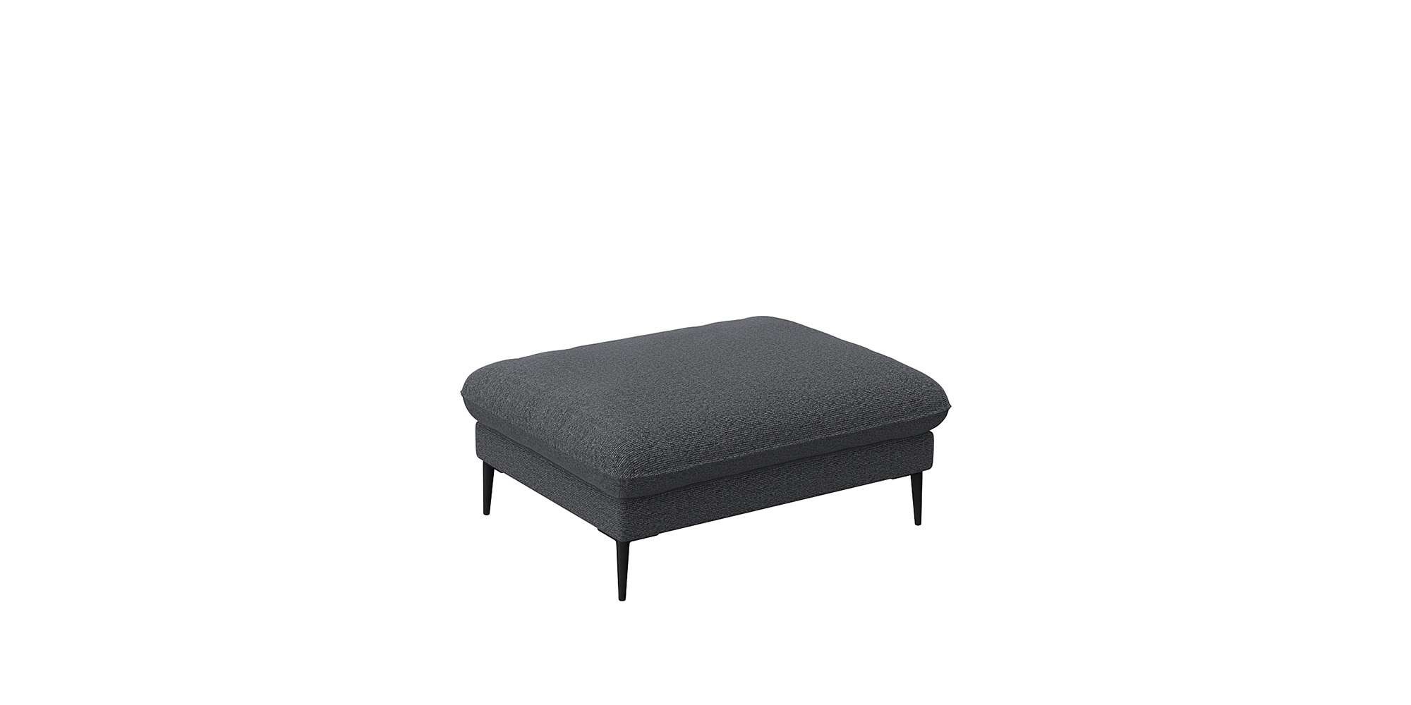 FLEXLUX Pouf »Salino, Fußhocker, Sitzhocker, Polsterhocker,«, Kaltschaum & Stahl-Wellen, Füsse Schwarz