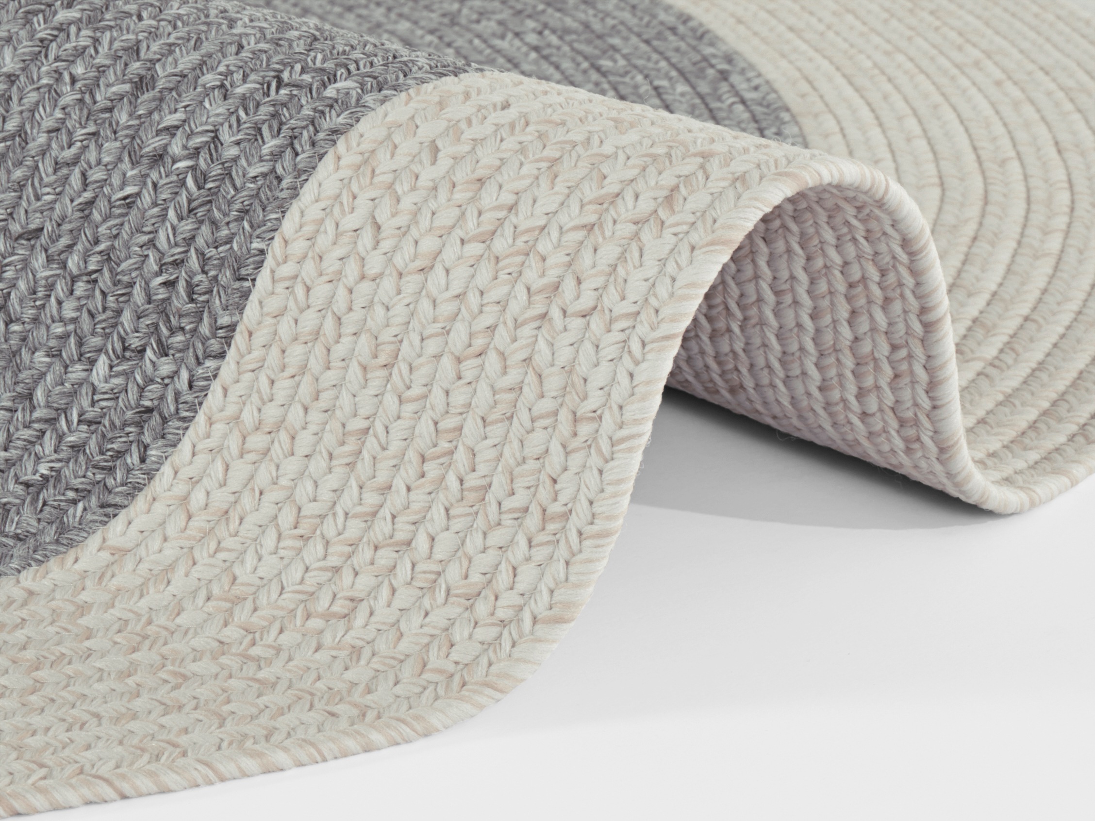 HANSE Home Teppich »Trenzado«, rund, 10 mm Höhe, In- & Outdoor, Handmade-Look, Gewebt, Wetterfest, Balkon, Wohnzimmer