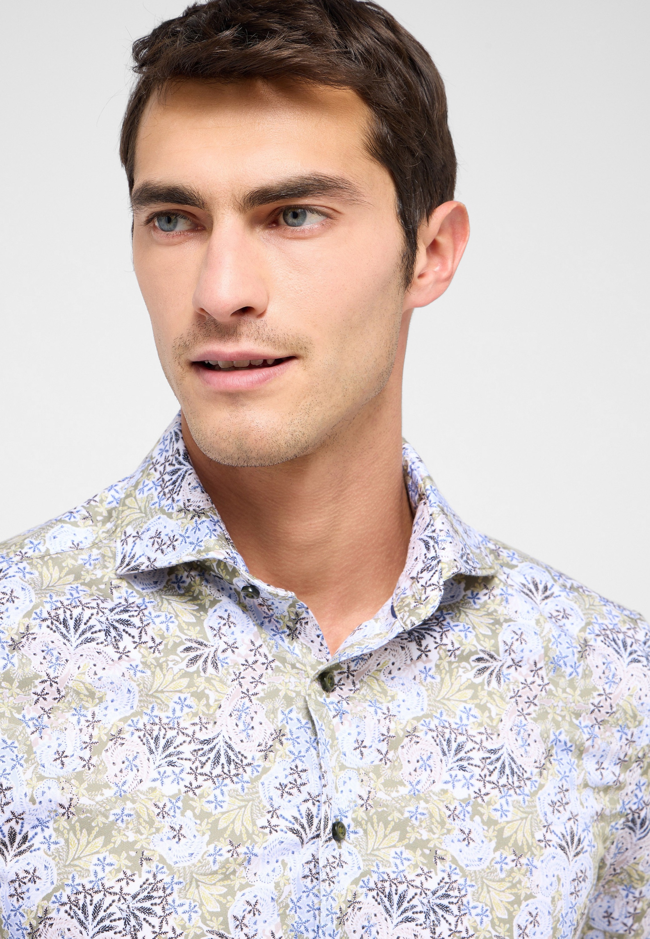 Eterna Langarmhemd »SLIM FIT« EASY IRON (bügelleicht)