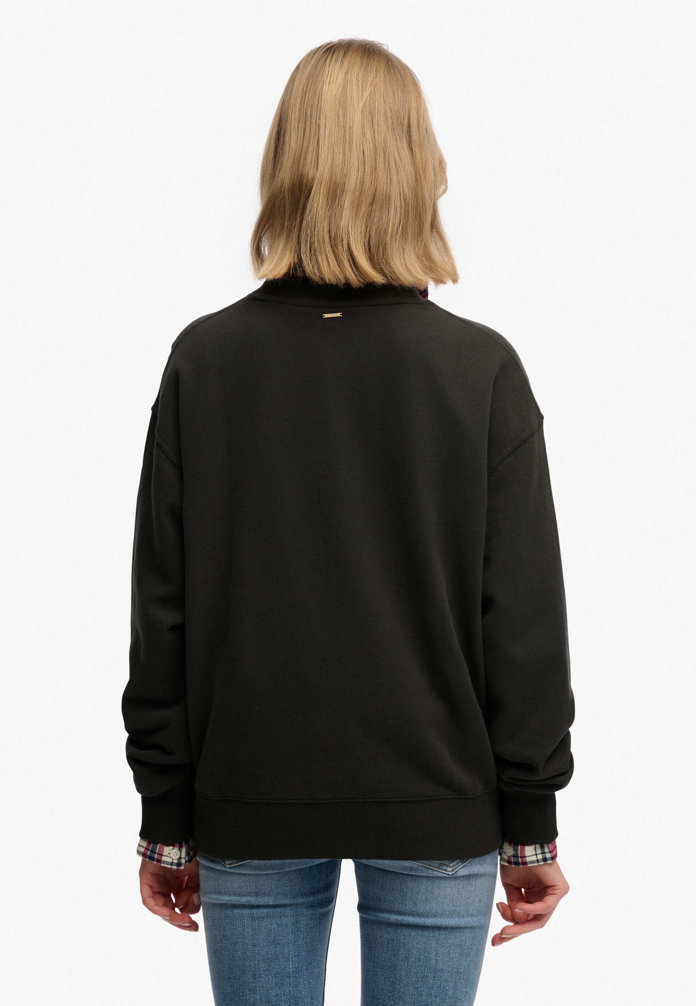 Superdry Sweatshirt »SCRIPT BRAND LOOSE CREW«, mit Markenlogo aus Perlenstickerei auf der Brust
