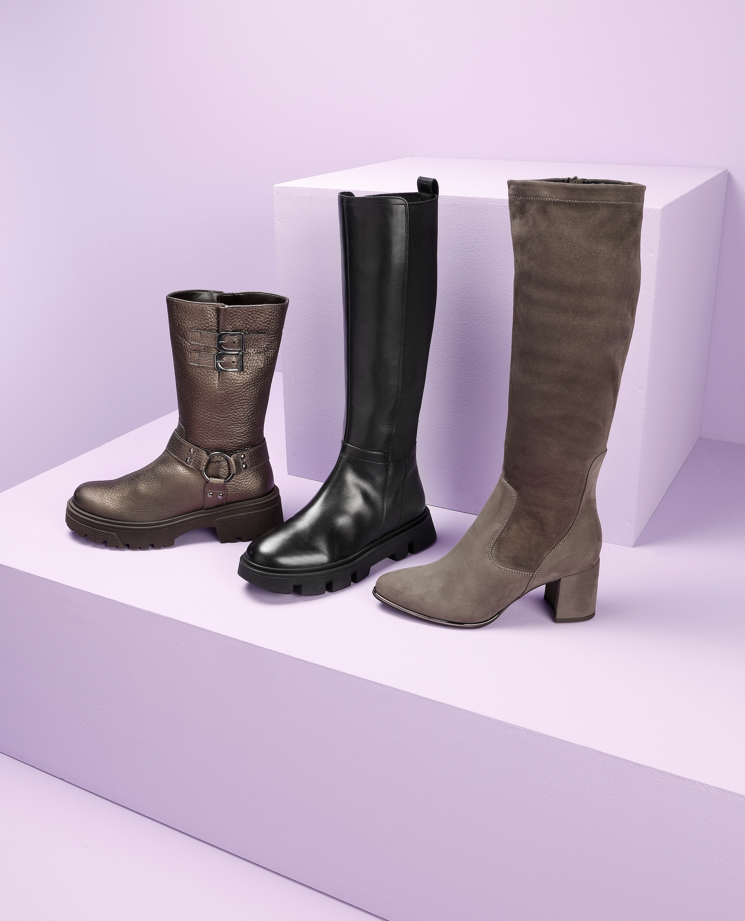 Gabor Bikerboots, Blockabsatz, Plateau, Stiefelette, Kurzstiefel mit Best Fitting