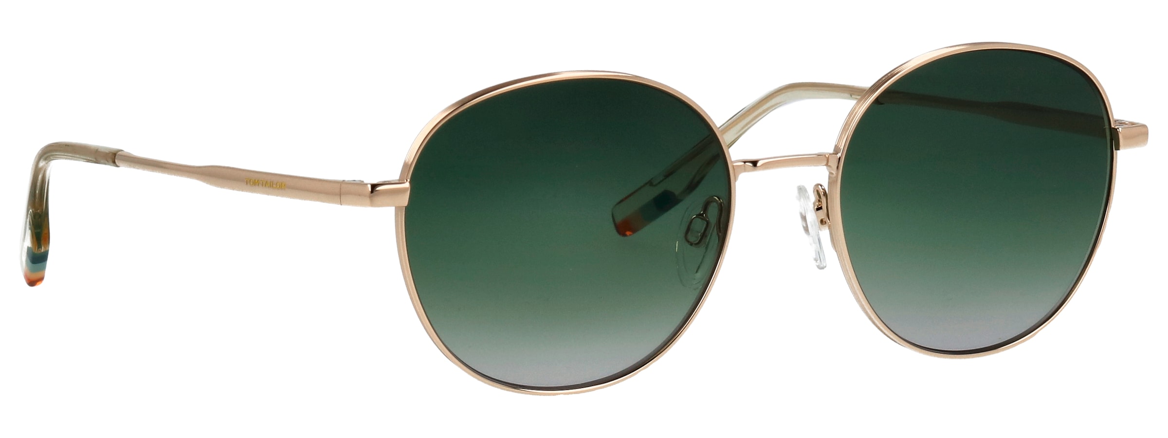 TOM TAILOR Sonnenbrille »Modell 675000« Form Rund, Logoschriftzug auf Bügel, Metallfassung