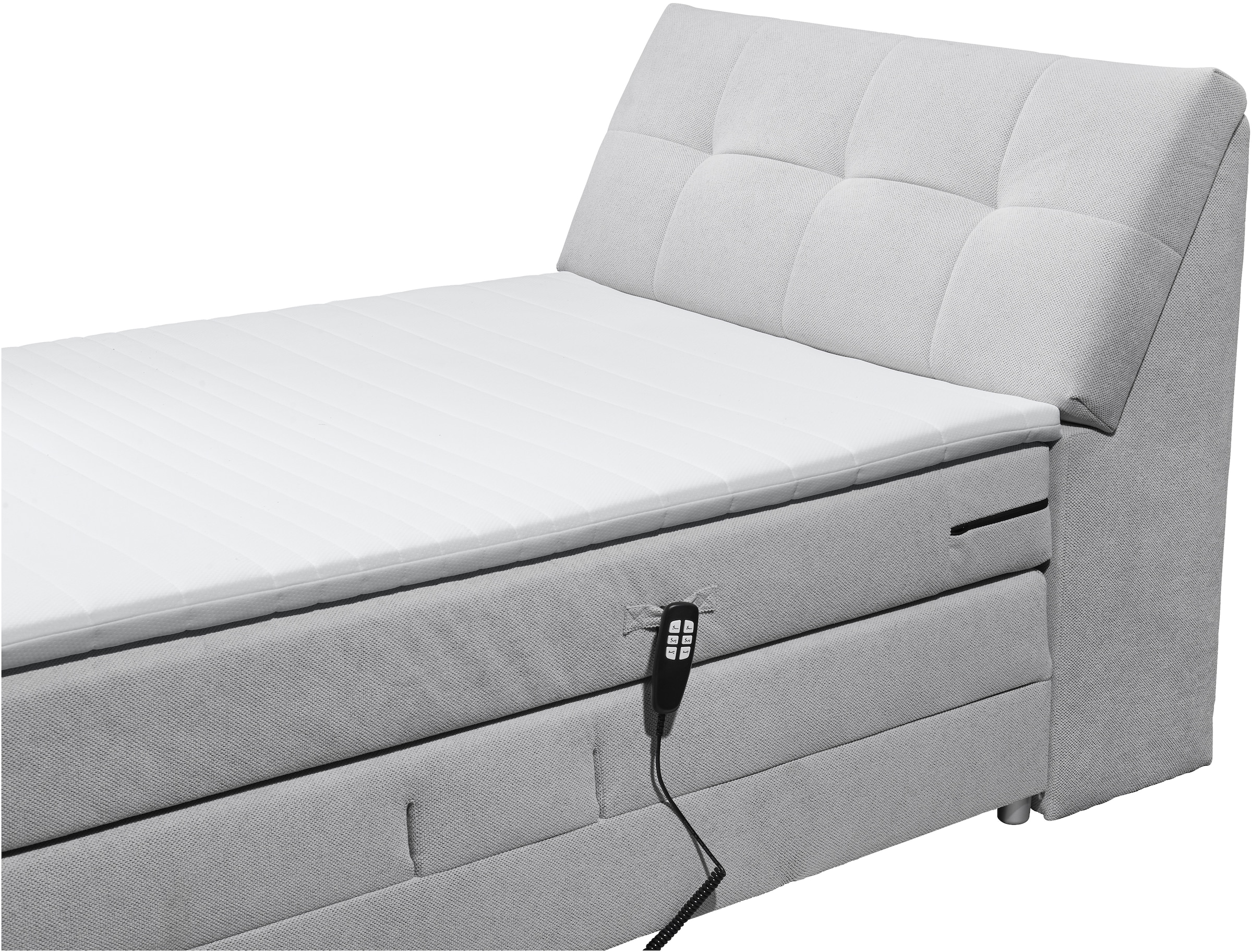 ED EXCITING DESIGN Boxspringbett »Toulouse«, inkl. Motor, inkl. Stauraum im Kopfteil