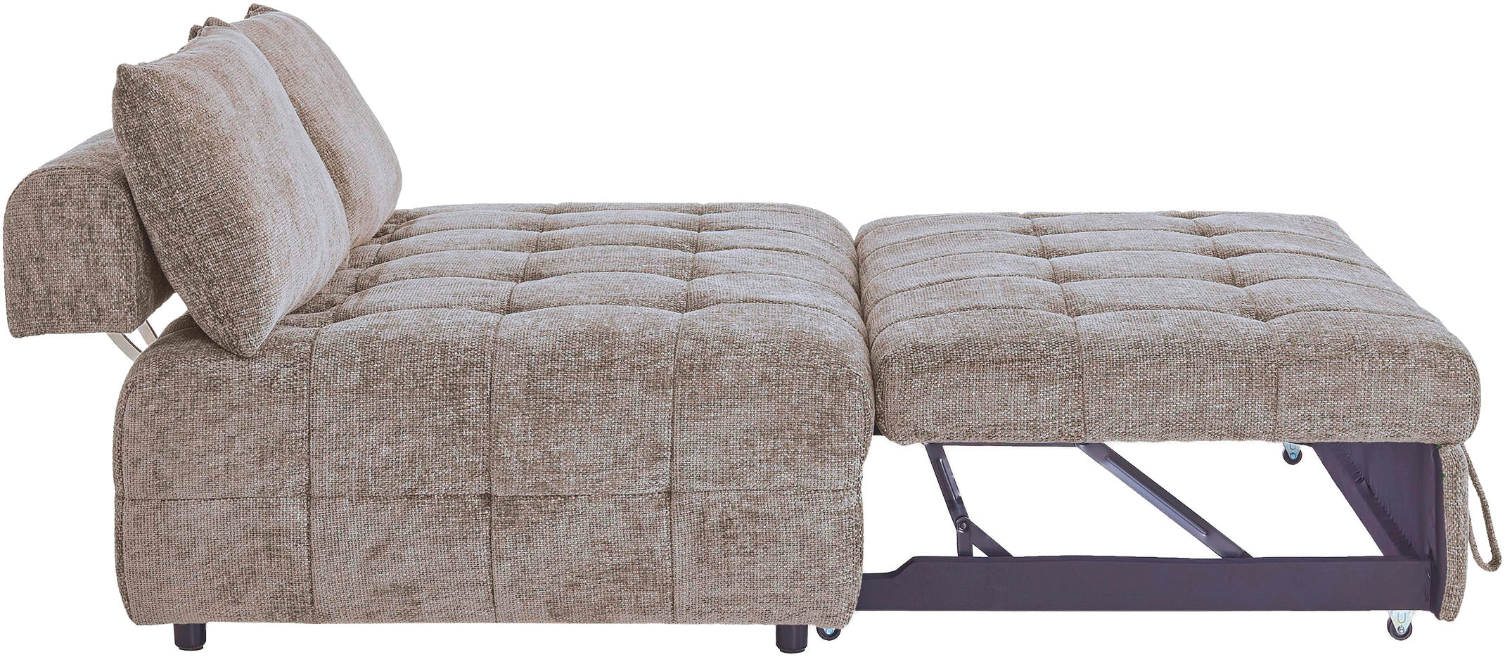 ATLANTIC home collection Schlafsofa »Kuno, B:140cm« 2-Sitzer Schlafsofa mit Sitztiefenverstellung (2x)