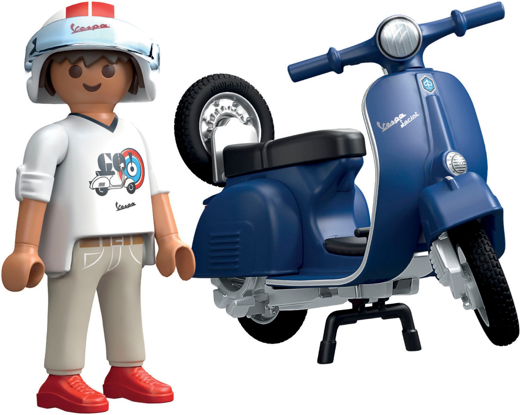 Playmobil® Konstruktions-Spielset »1969 Vespa 150 Sprint Veloce, Blau (71622), Vespa«, (16 St.), Made in Europe