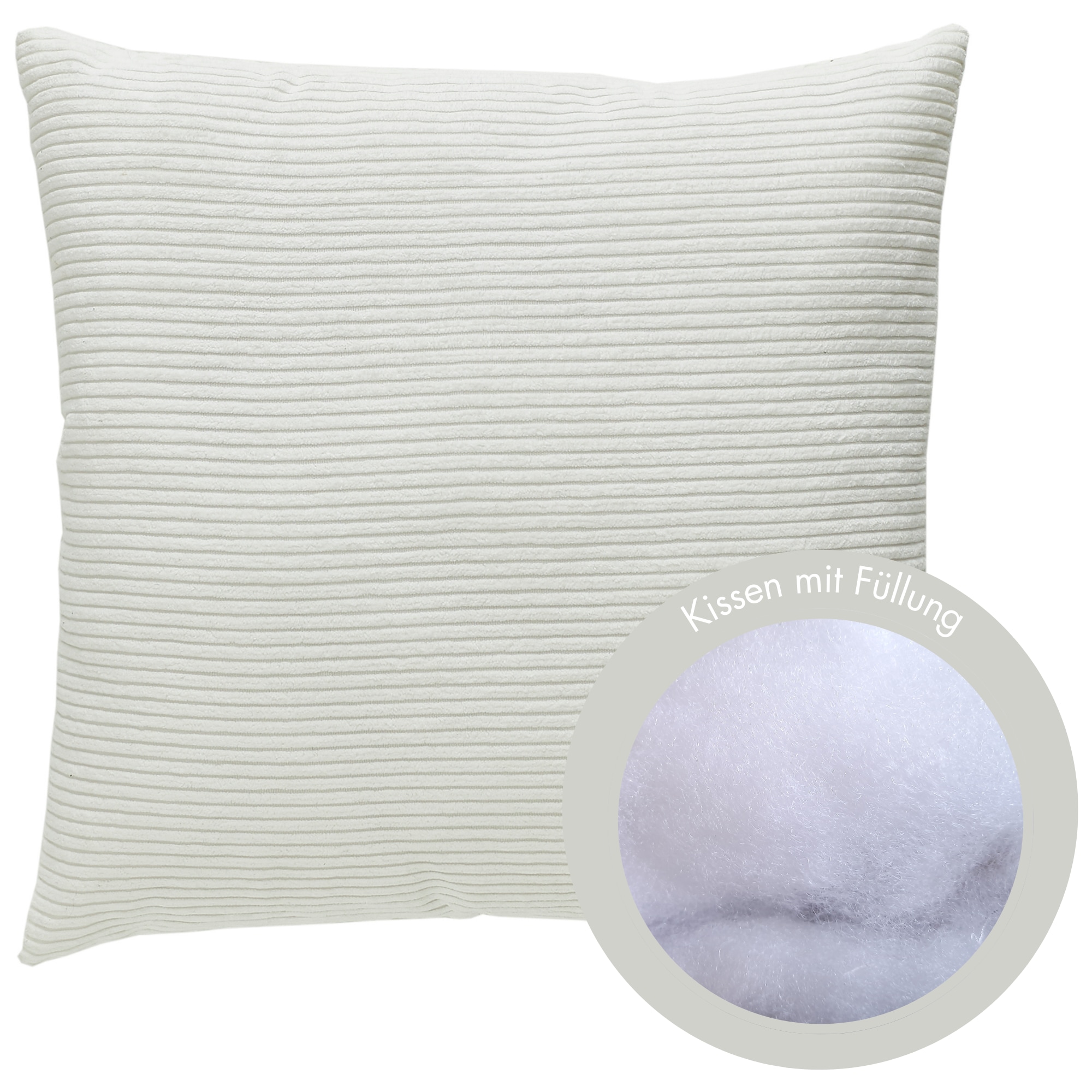 Andiamo Dekokissen »Cord Kissen Emy, Kissenhülle mit Füllung« Sofakissen, eckig, 40x40 oder 30x50  cm, auch als 4er Set erhältlich