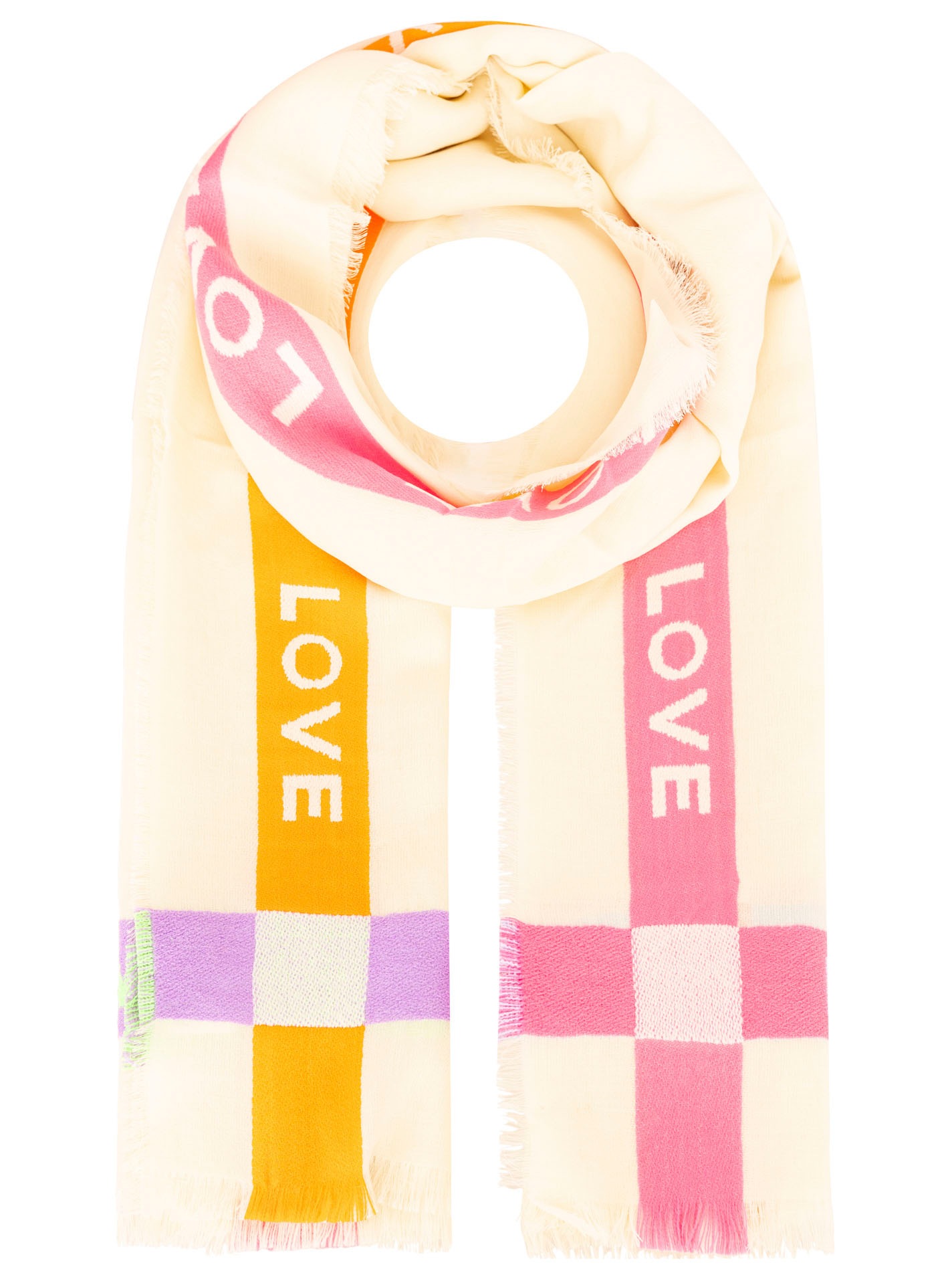 Zwillingsherz Schal »"Love & More"« stylischer Schal mit Schriftzug