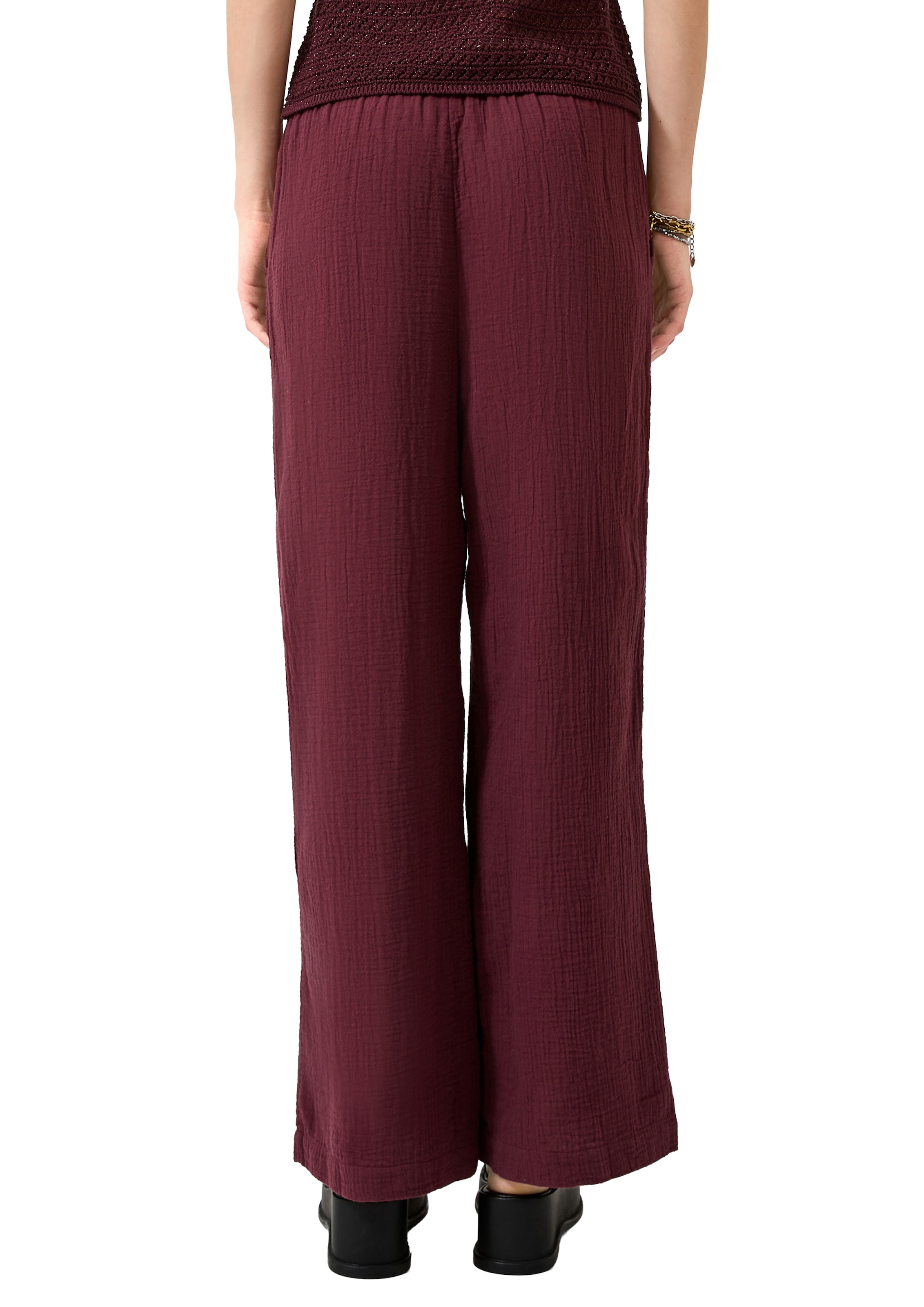 QS Stoffhose  Sommerhose mit elastischem Bund/Weites Bein