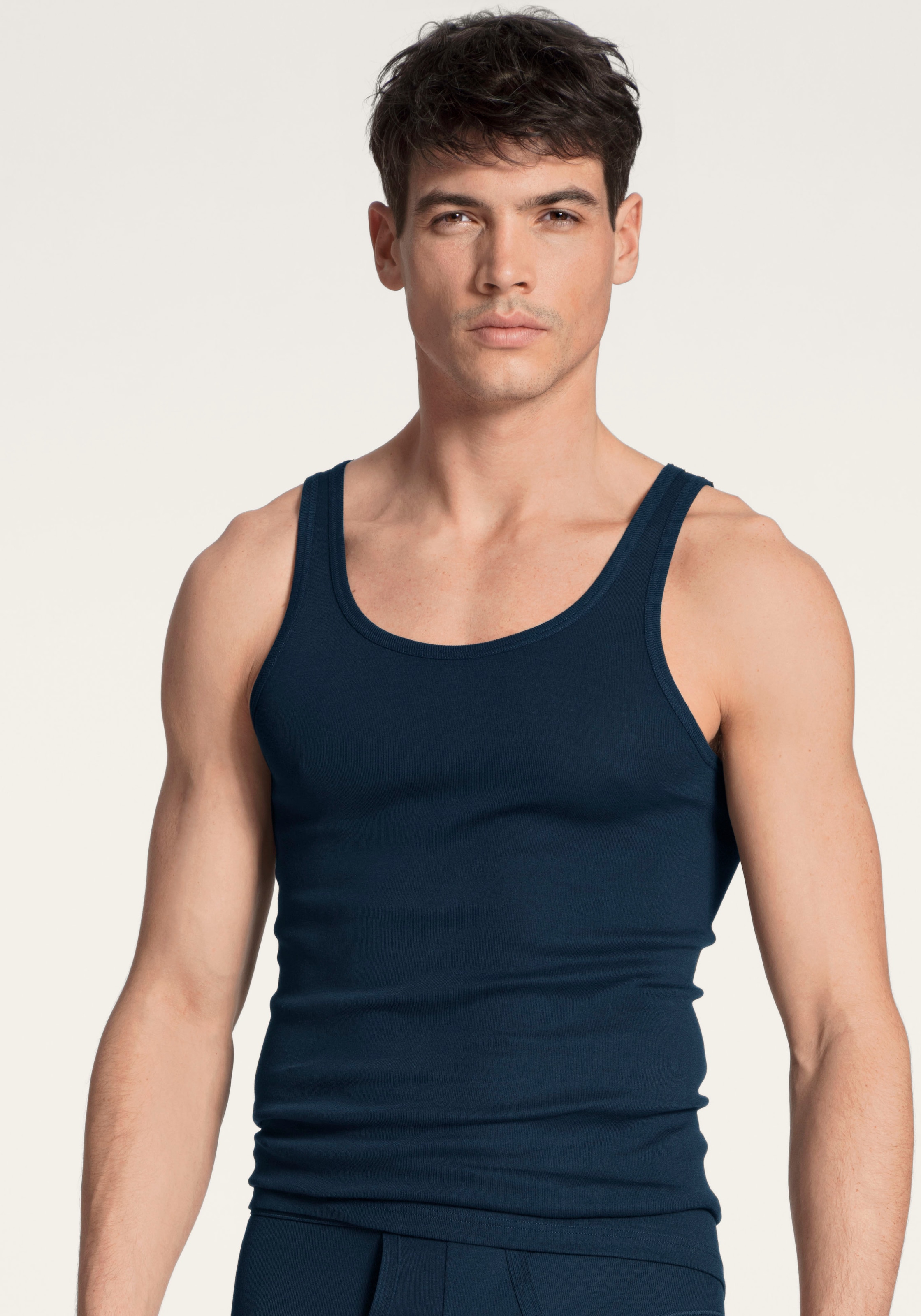 CALIDA Unterhemd »Twisted Cotton«, Athletic-Shirt in klassischer Form