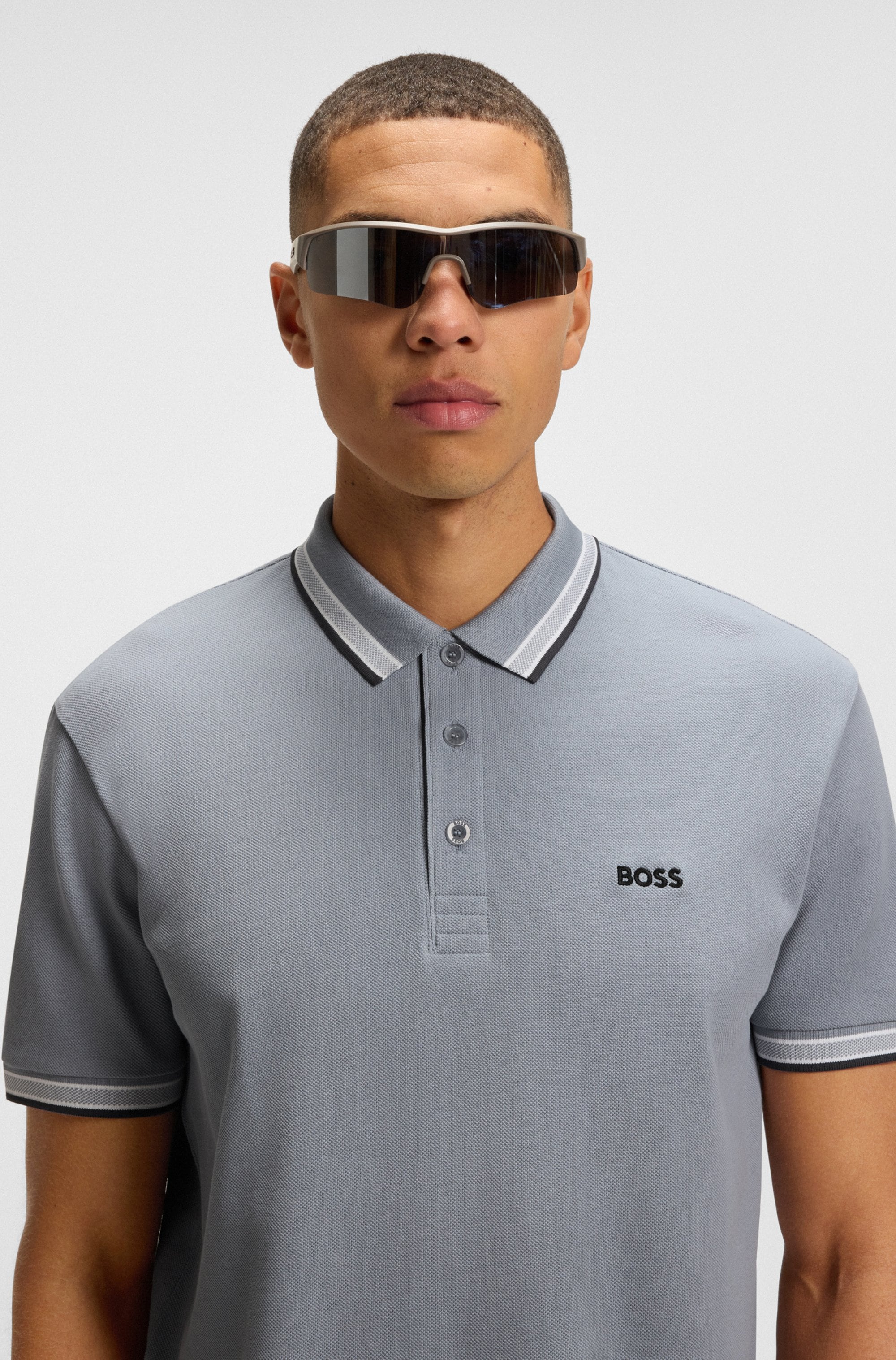 BOSS GREEN Poloshirt »Paddy«, mit kontrastfarbenen Streifen am Kragen