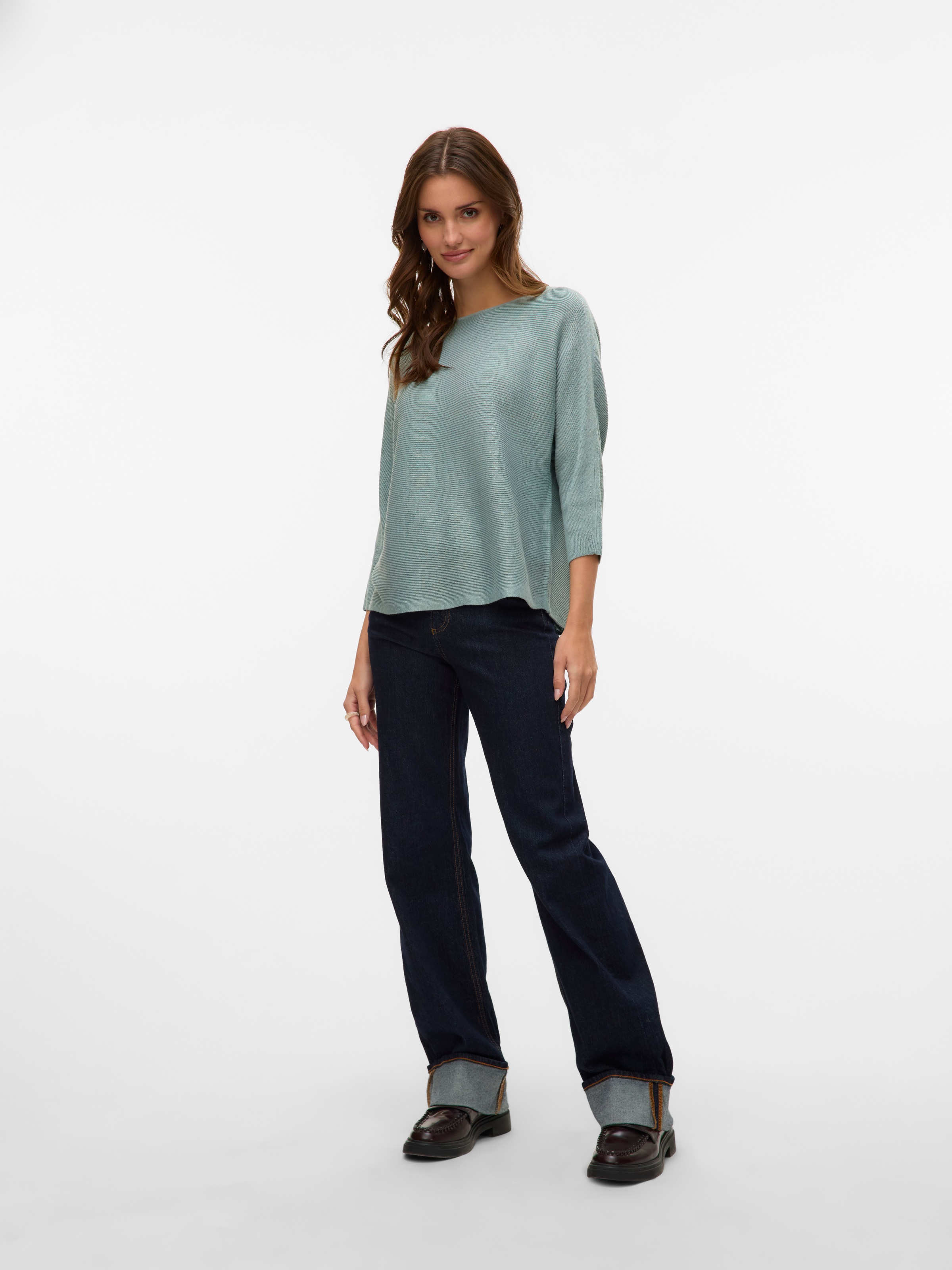Vero Moda 3/4 Arm-Pullover »VMNORA 3/4 BOATNECK BLOUSE NOOS«, mit Fledermausärmeln